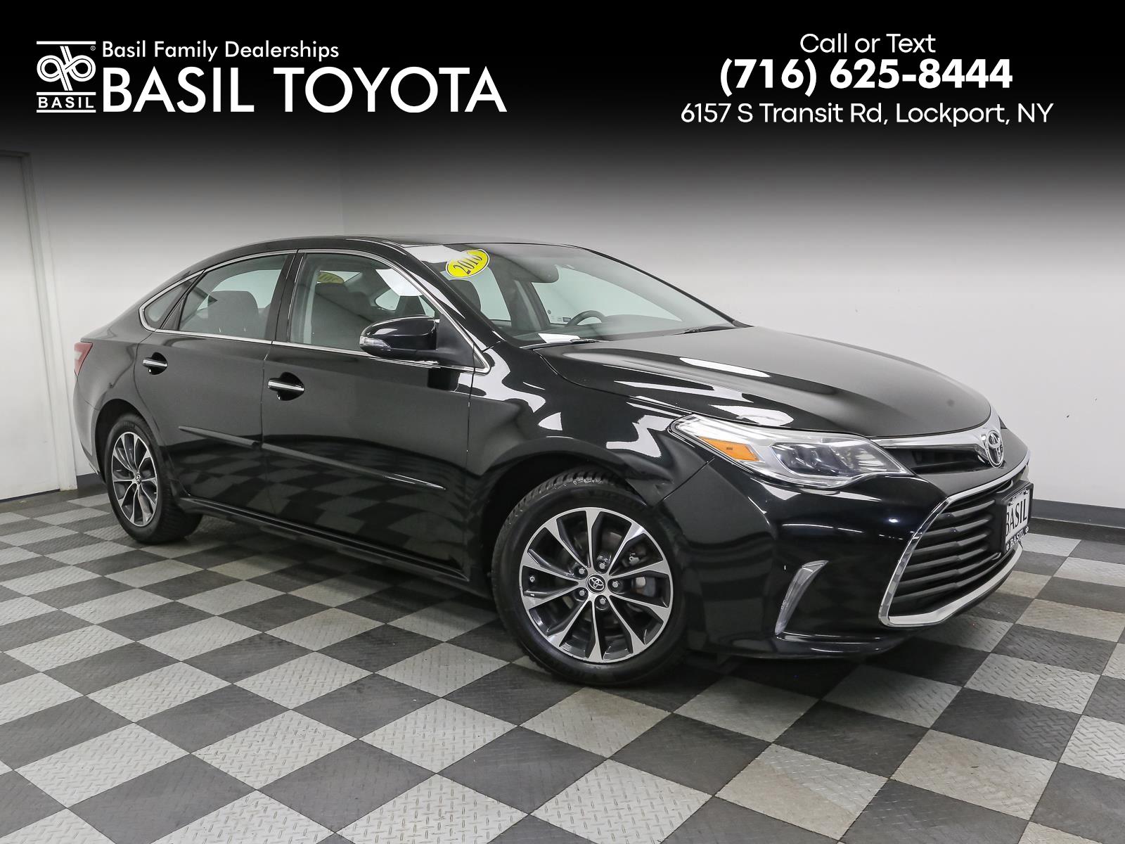 Midnight Black Metallic 2016 Toyota Avalon XLE Plus Sedan Front-Wheel Drive 6-Speed Automatic