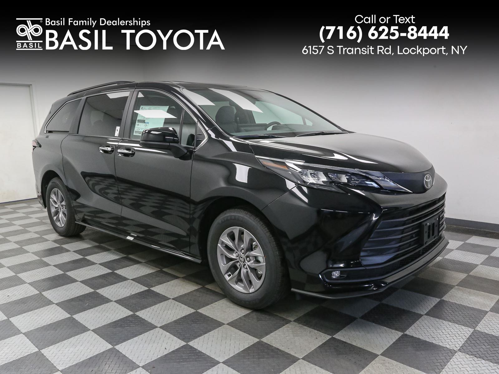 Midnight Black Metallic 2026 Toyota Sienna Minivan All-Wheel Drive Continuously Variable Transmission