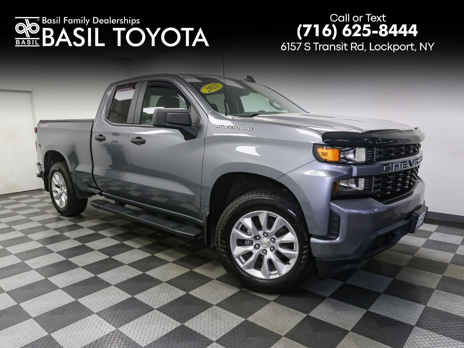 Gray (Satin Steel Metallic) 2021 Chevrolet Silverado 1500 Pickup Truck Four-Wheel Drive 8-Speed Automatic