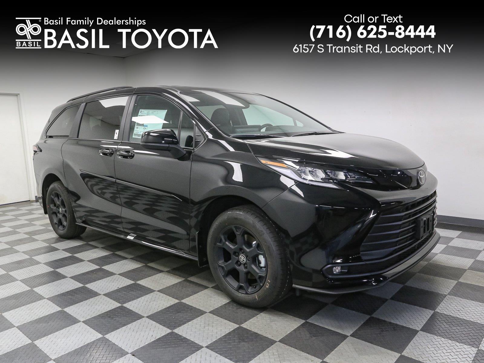 Midnight Black Metallic 2026 Toyota Sienna Minivan All-Wheel Drive Continuously Variable Transmission