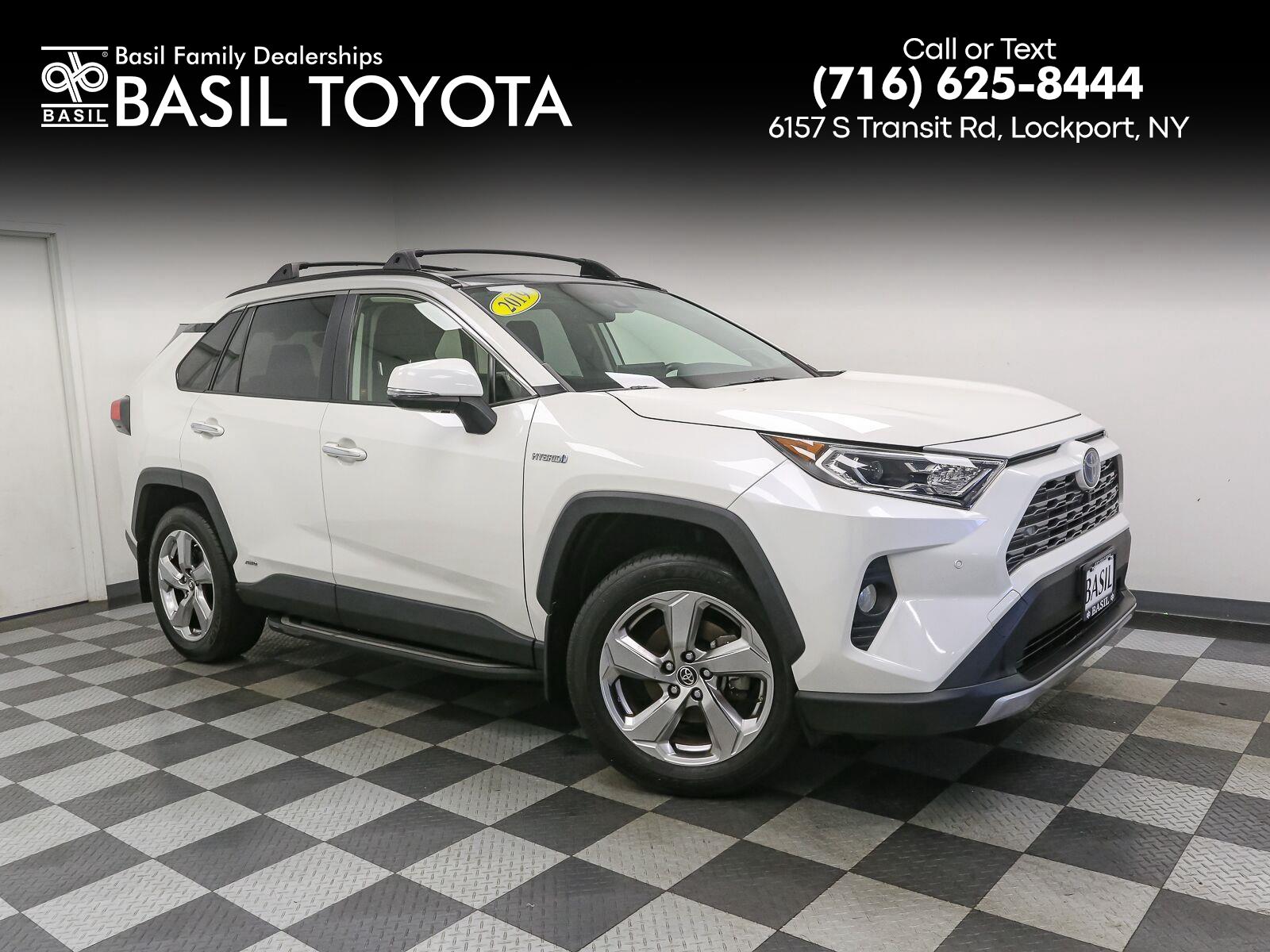 White (Blizzard Pearl) 2019 Toyota RAV4 Hybrid SUV / Crossover All-Wheel Drive Continuously Variable Transmission