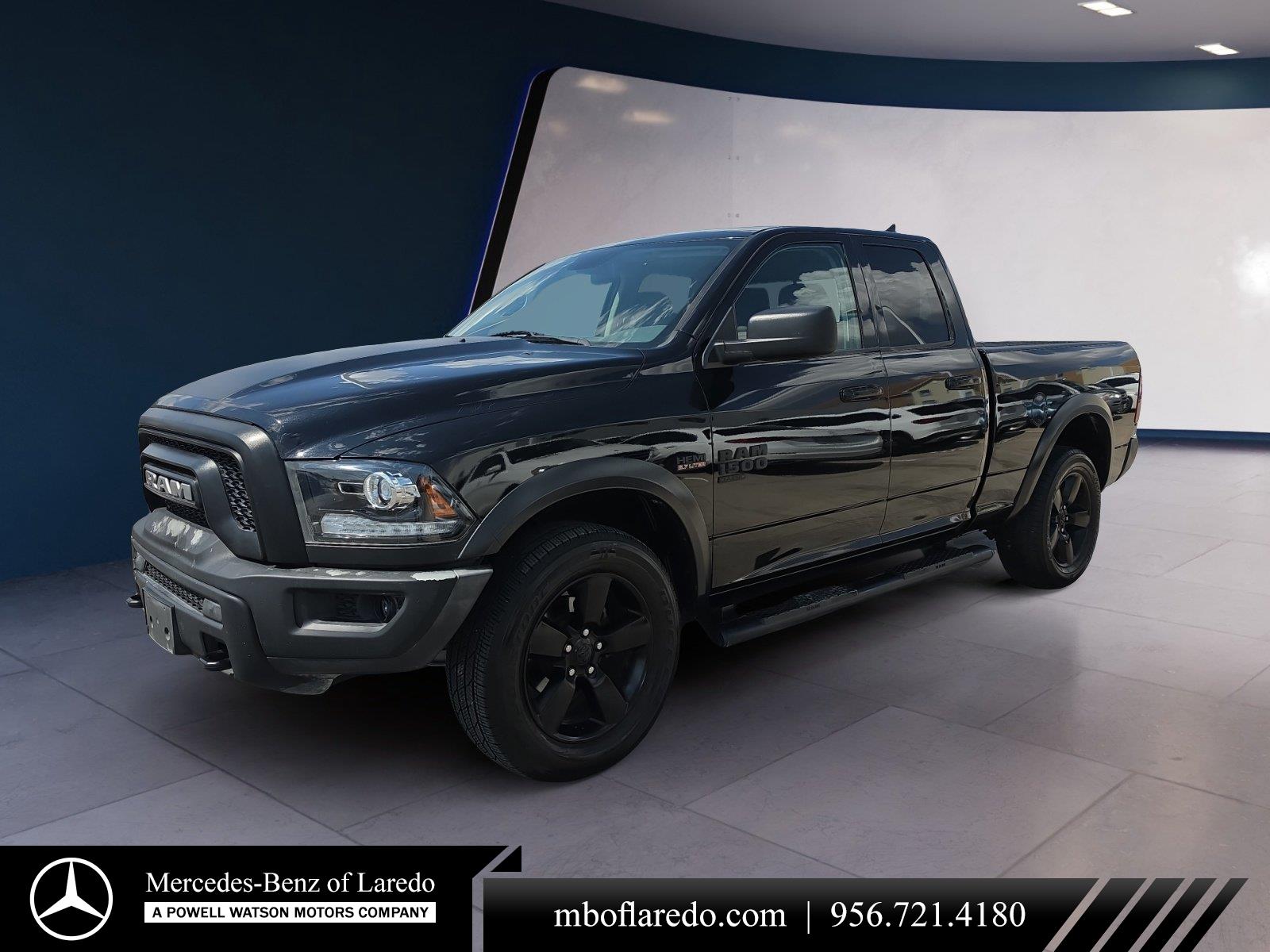 Diamond Black Crystal Pearlcoat 2019 RAM 1500 Pickup Truck Four-Wheel Drive 8-Speed Automatic