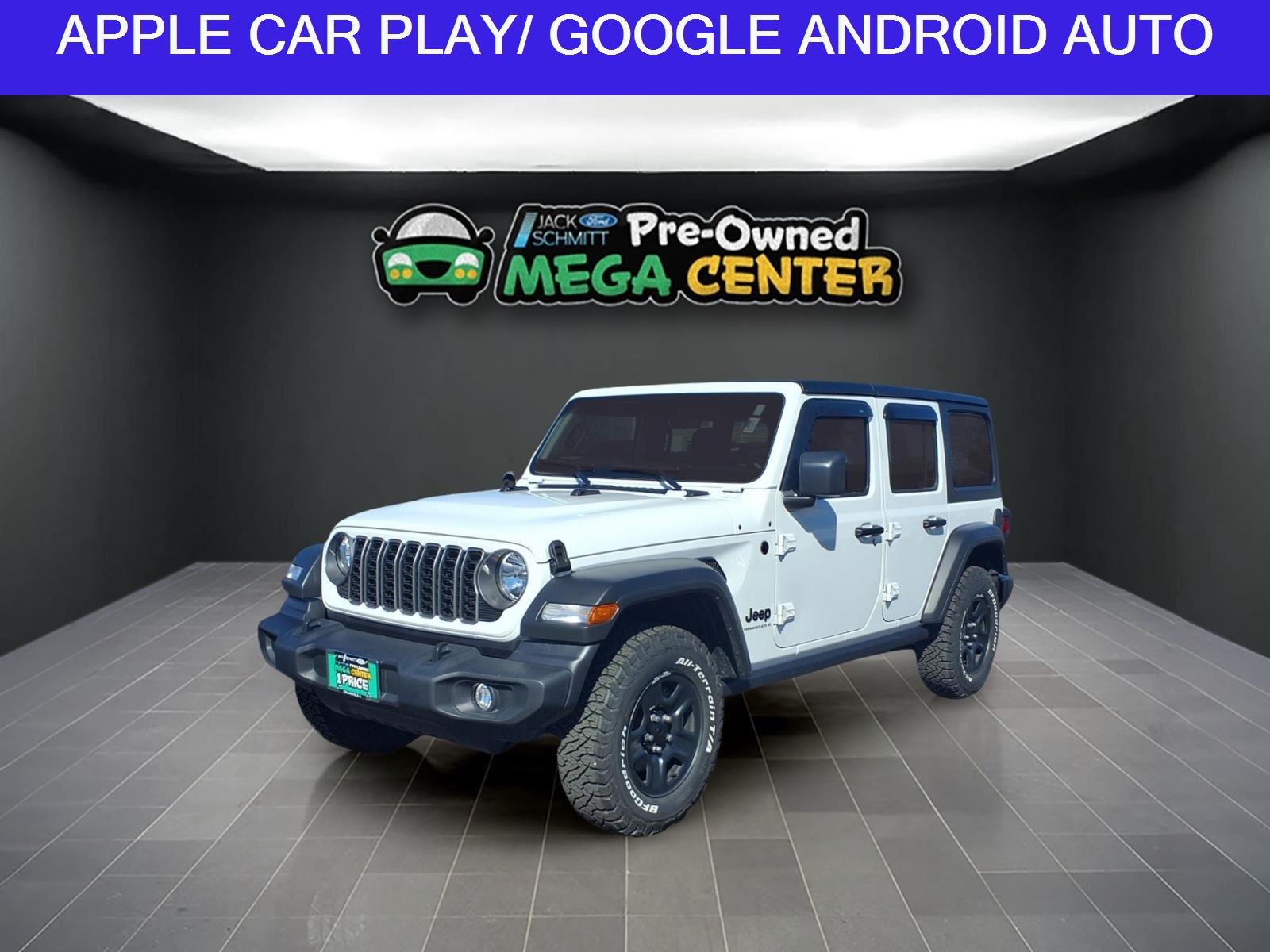 Bright White Clearcoat 2025 Jeep Wrangler Sport 4-Door 4WD SUV / Crossover Four-Wheel Drive 8-Speed Automatic