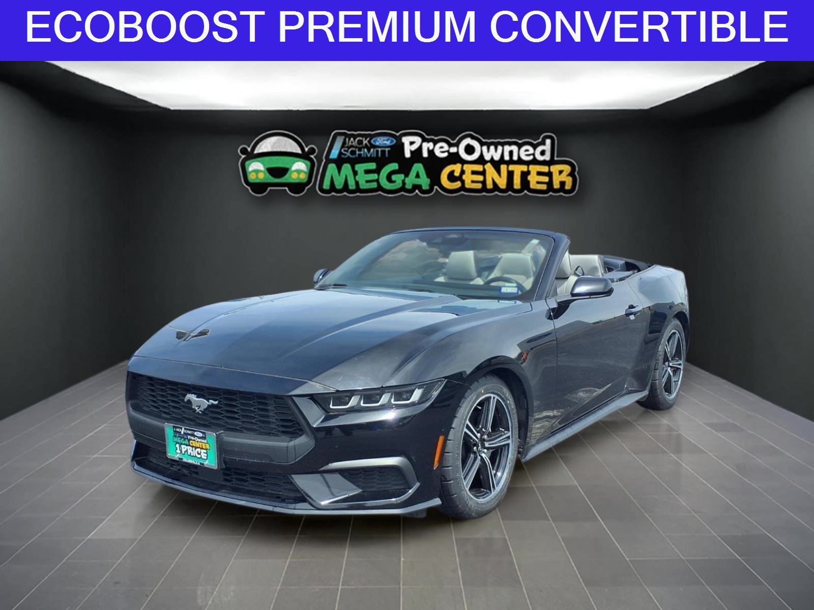 Shadow Black 2024 Ford Mustang EcoBoost Premium Convertible RWD Convertible Rear-Wheel Drive Automatic