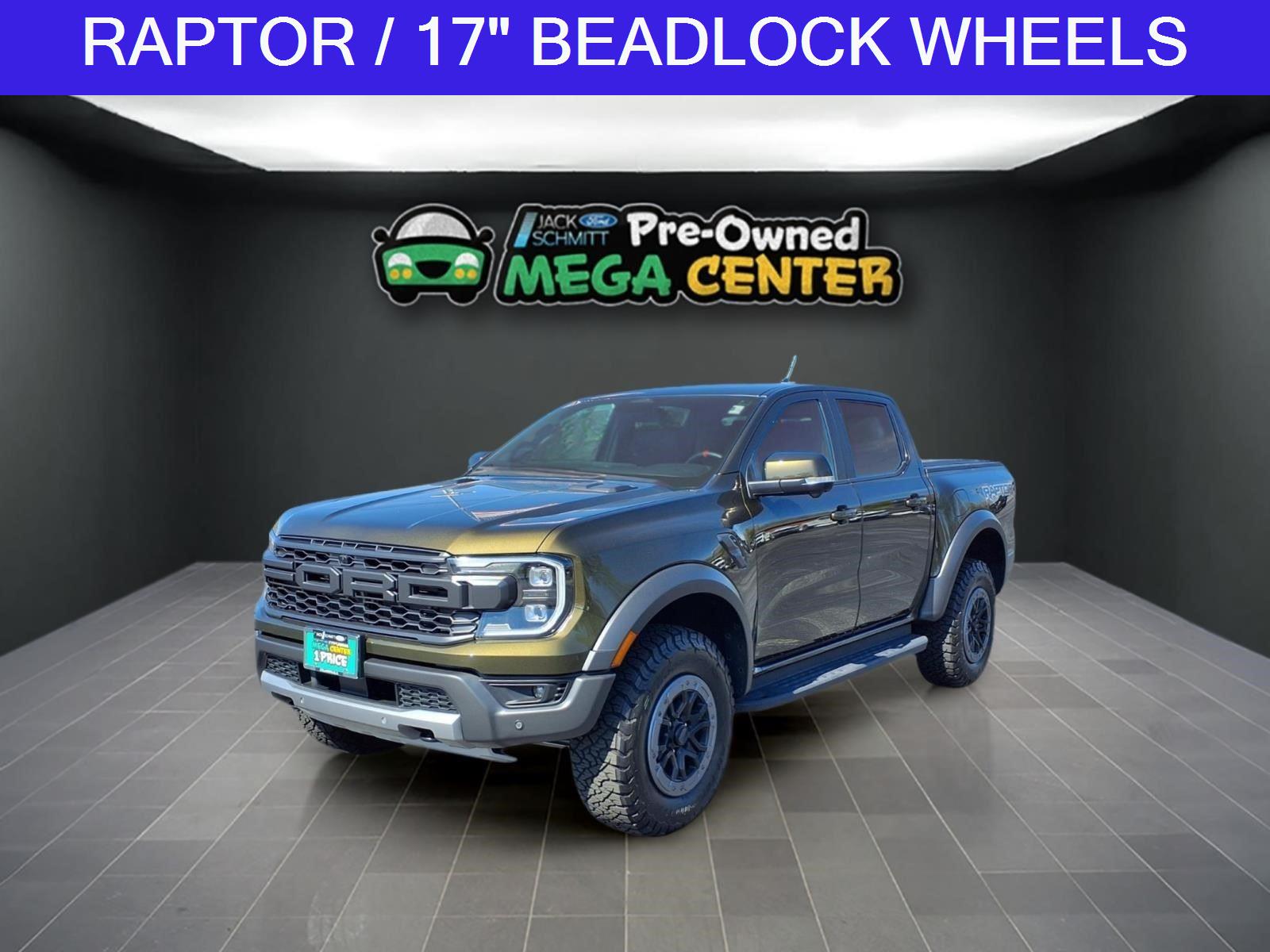Shelter Green Metallic 2025 Ford Ranger Raptor SuperCrew 4WD Pickup Truck Four-Wheel Drive Automatic
