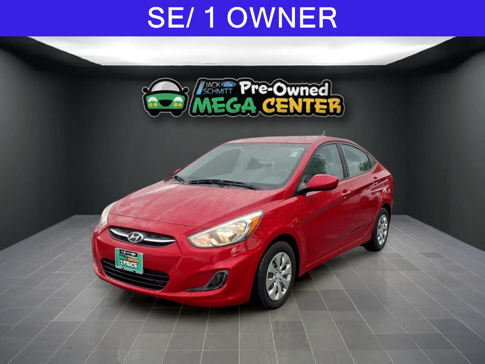 Boston Red Metallic 2016 Hyundai Accent SE Sedan FWD Sedan Front-Wheel Drive Automatic