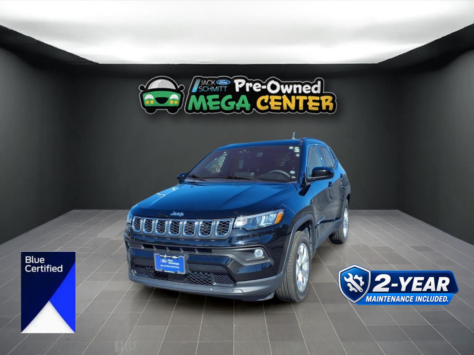 Diamond Black Crystal Pearlcoat 2025 Jeep Compass SUV / Crossover Four-Wheel Drive 8-Speed Automatic
