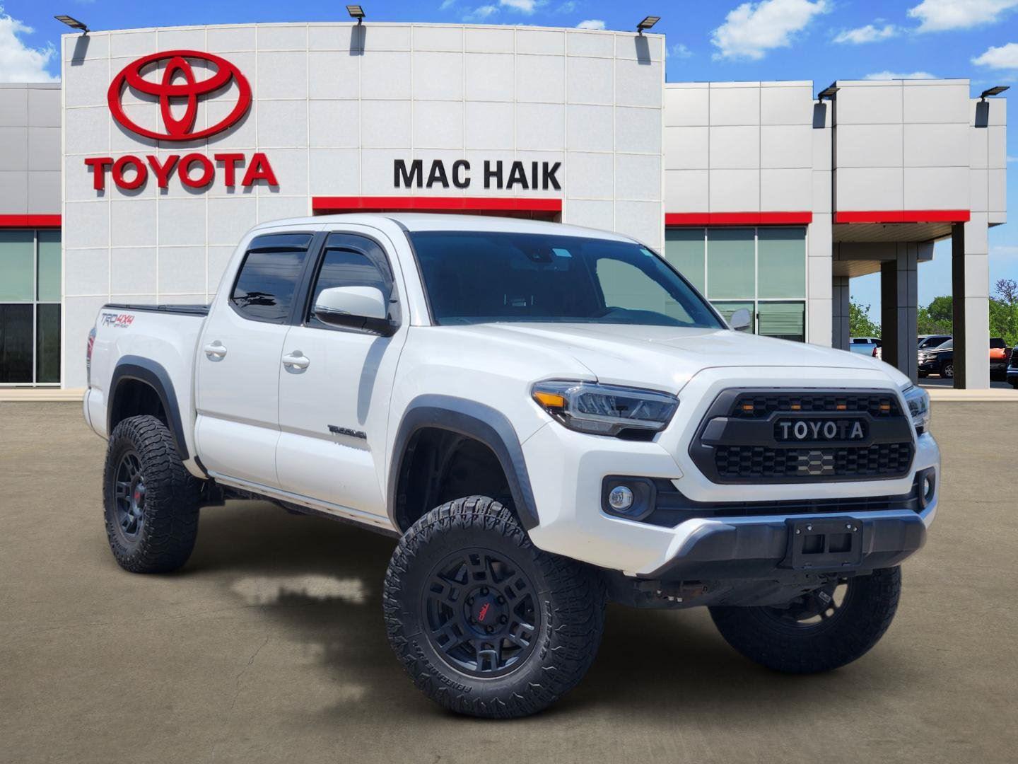 White 2022 Toyota Tacoma Pickup Truck Four-Wheel Drive Manual