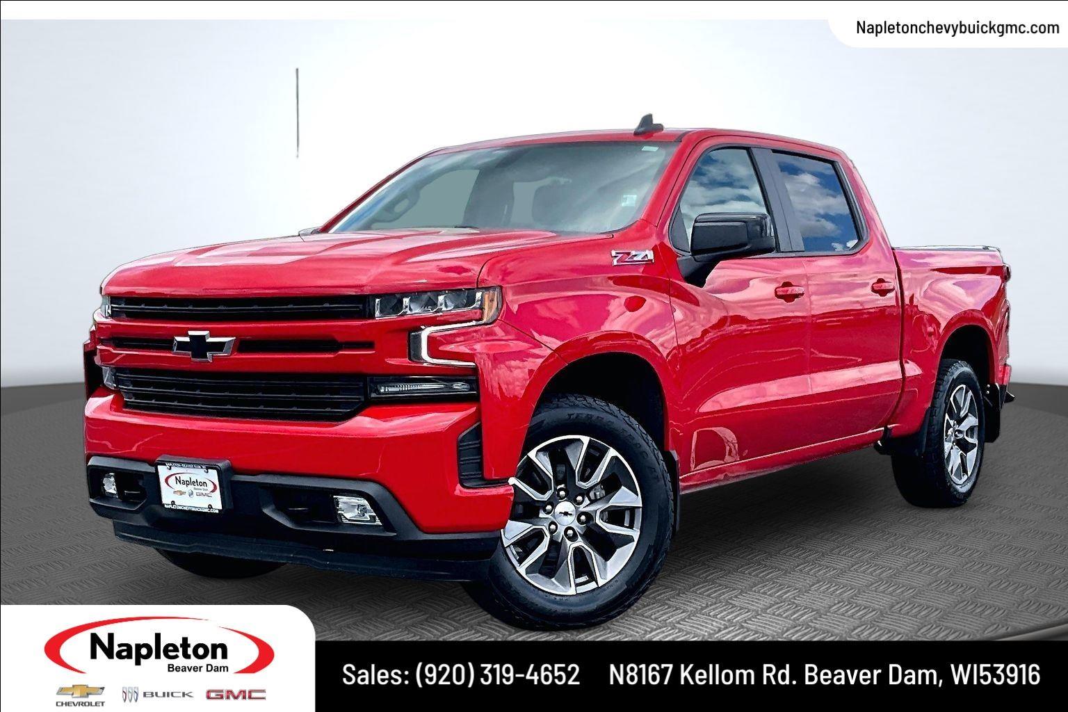 Red Hot 2021 Chevrolet Silverado 1500 Pickup Truck Four-Wheel Drive 8-Speed Automatic