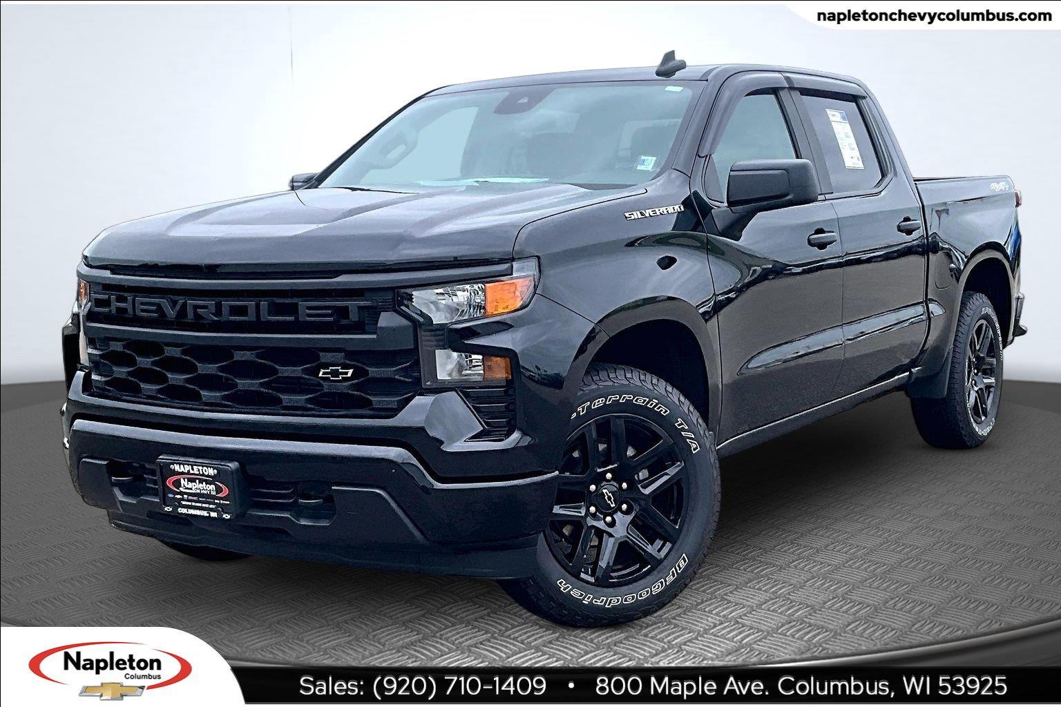 Black 2023 Chevrolet Silverado 1500 Pickup Truck Four-Wheel Drive 8-Speed Automatic