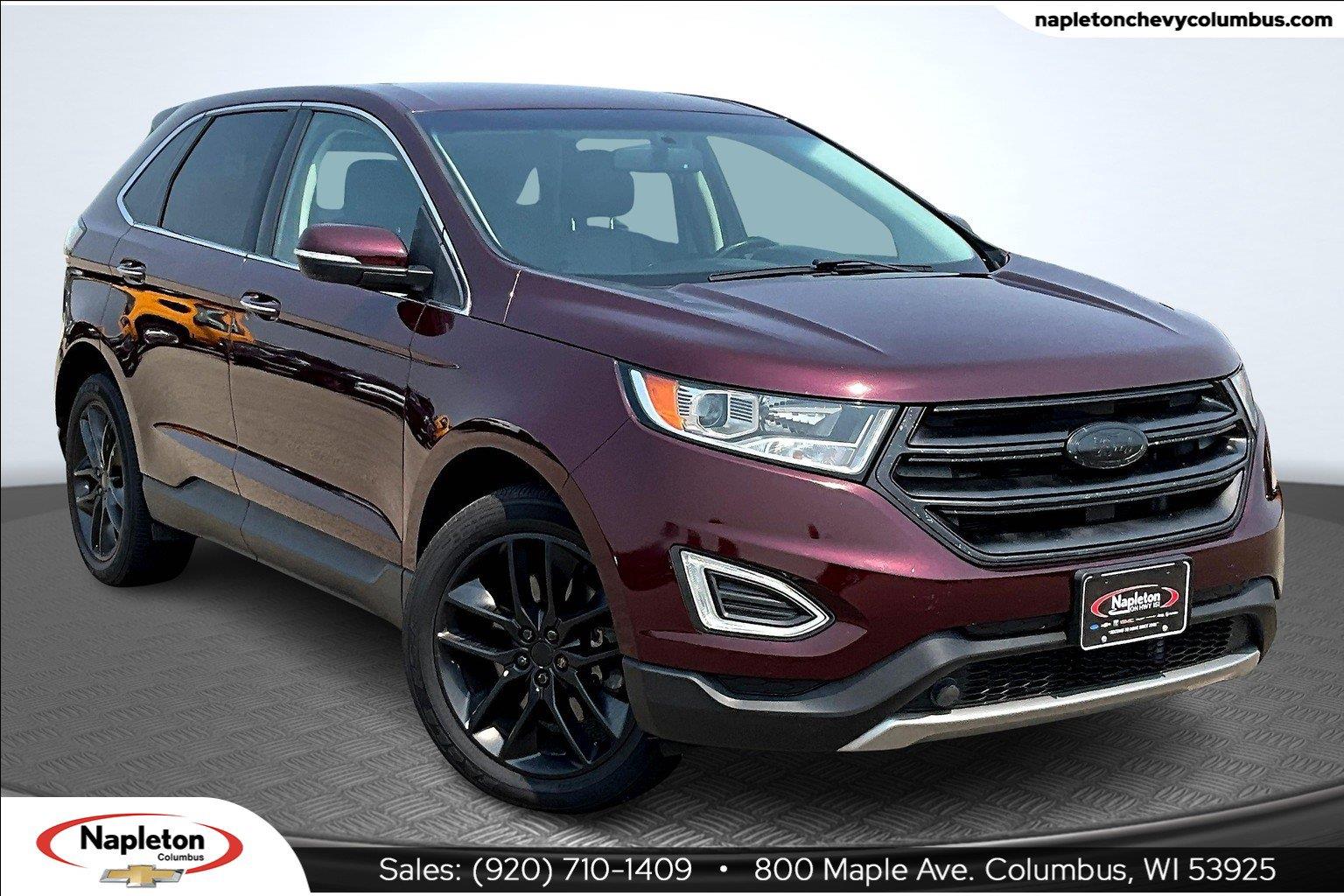Red (Burgundy Velvet Metallic Tinted Clearcoat) 2017 Ford Edge SUV / Crossover All-Wheel Drive 6-Speed Automatic