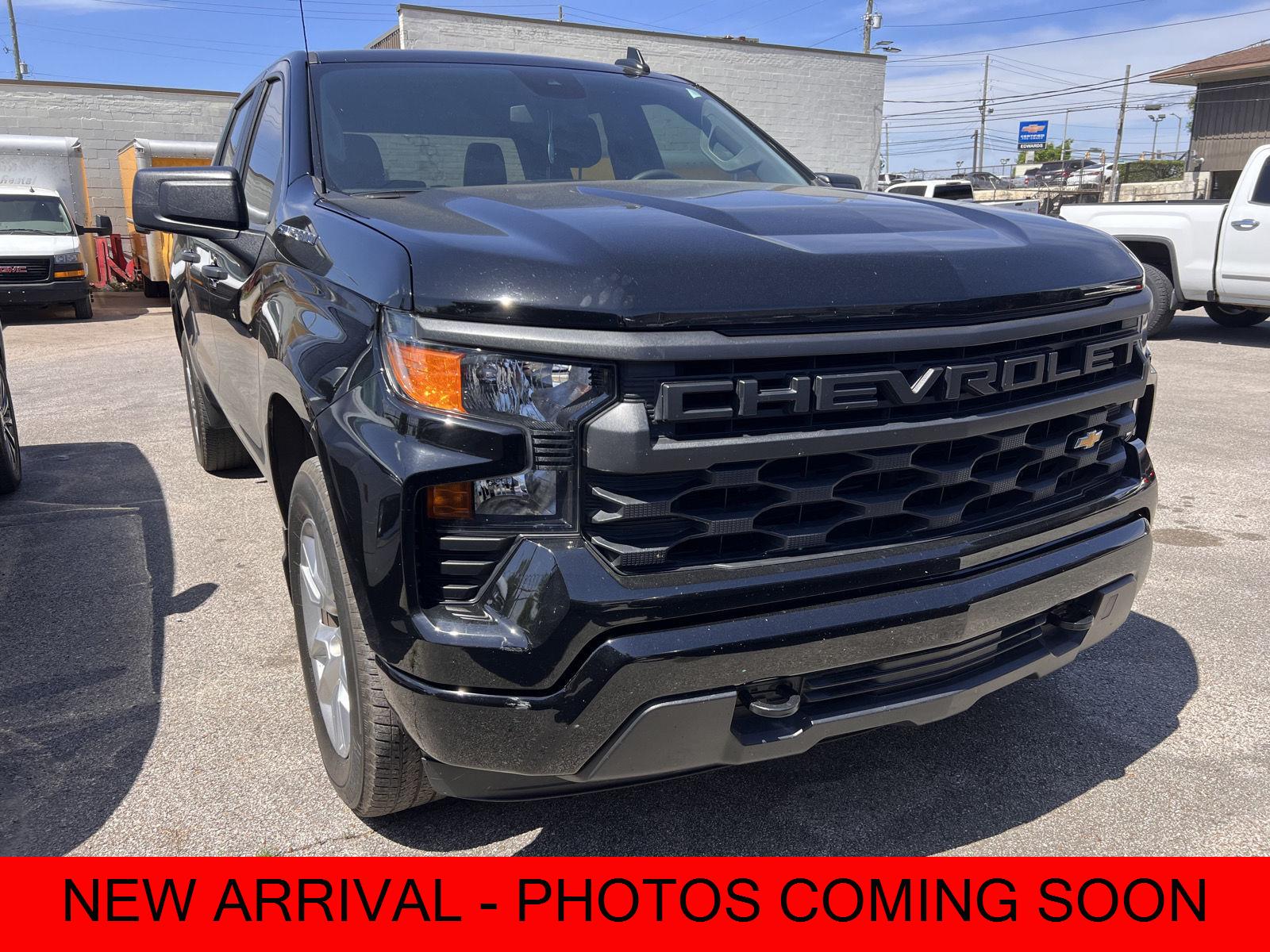 Black 2024 Chevrolet Silverado 1500 Custom Crew Cab RWD Pickup Truck 4X2 8-Speed Automatic
