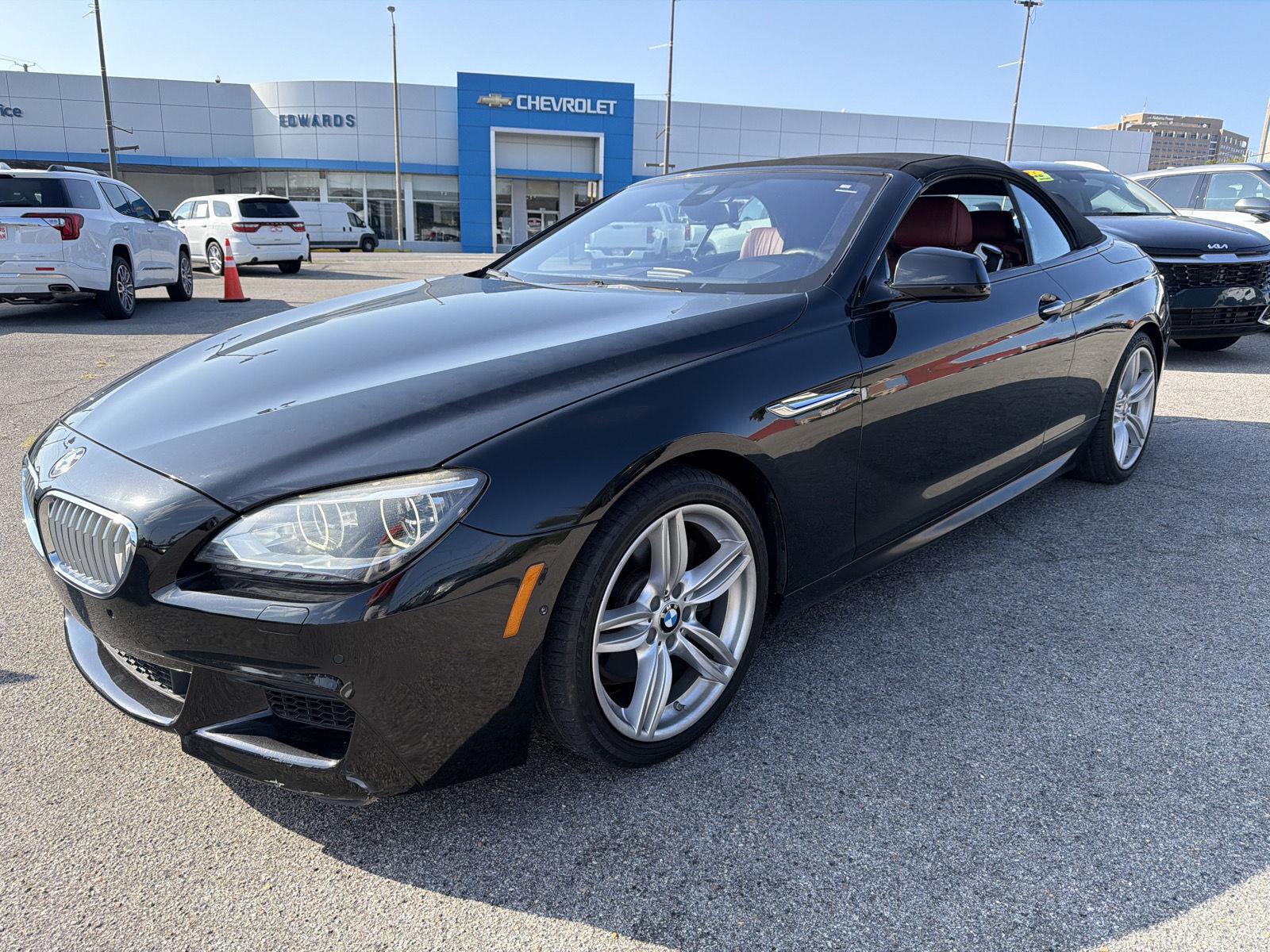 Black Sapphire Metallic 2015 BMW 6 Series Convertible All-Wheel Drive Automatic