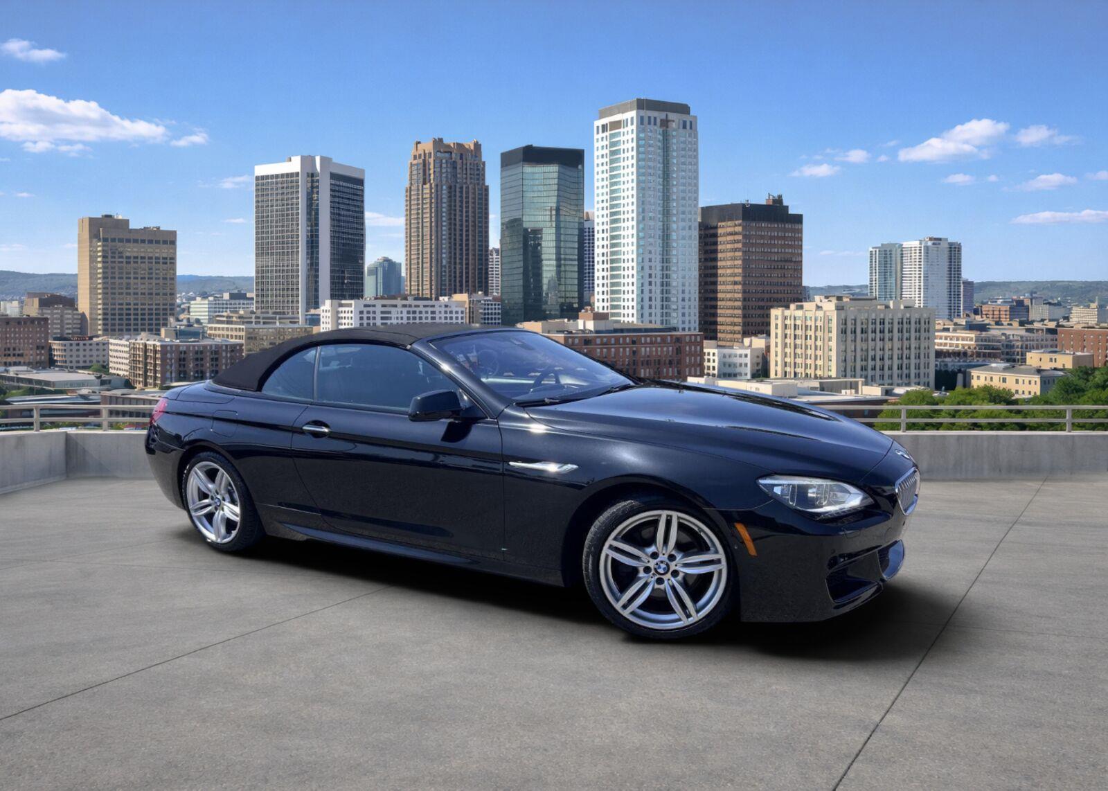 Black Sapphire Metallic 2015 BMW 6 Series Convertible All-Wheel Drive Automatic