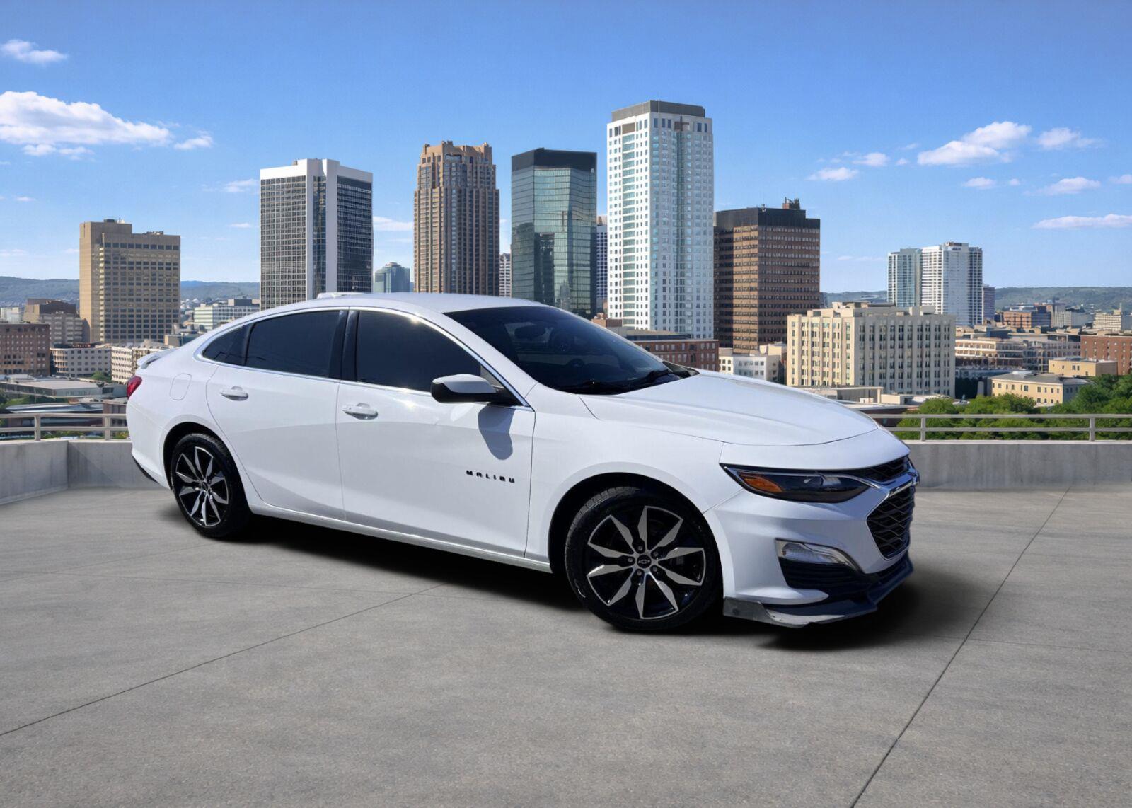 Summit White 2020 Chevrolet Malibu Sedan Front-Wheel Drive Continuously Variable Transmission