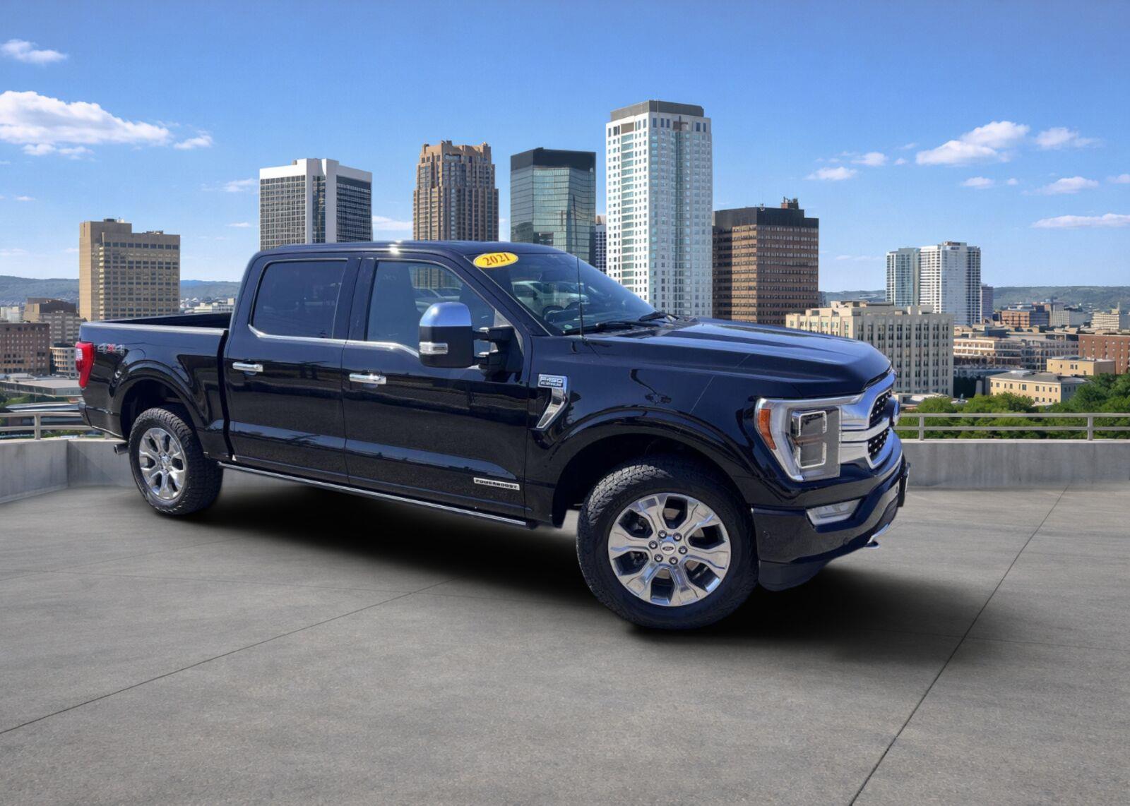 Agate Black Metallic 2021 Ford F-150 Pickup Truck Four-Wheel Drive Automatic