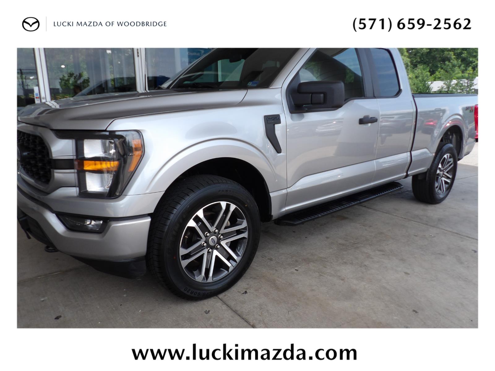 Iconic Silver 2023 Ford F-150 Pickup Truck Four-Wheel Drive Automatic