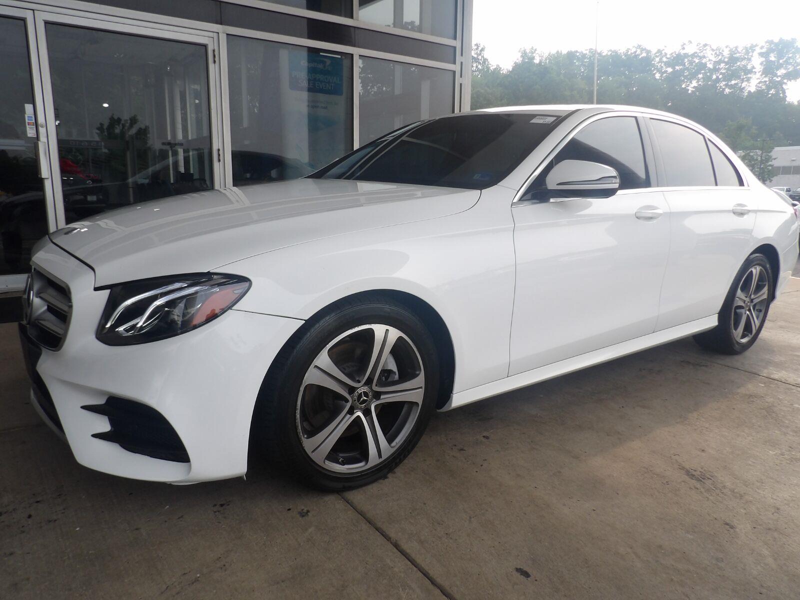Polar White 2019 Mercedes-Benz E-Class Sedan Rear-Wheel Drive Automatic