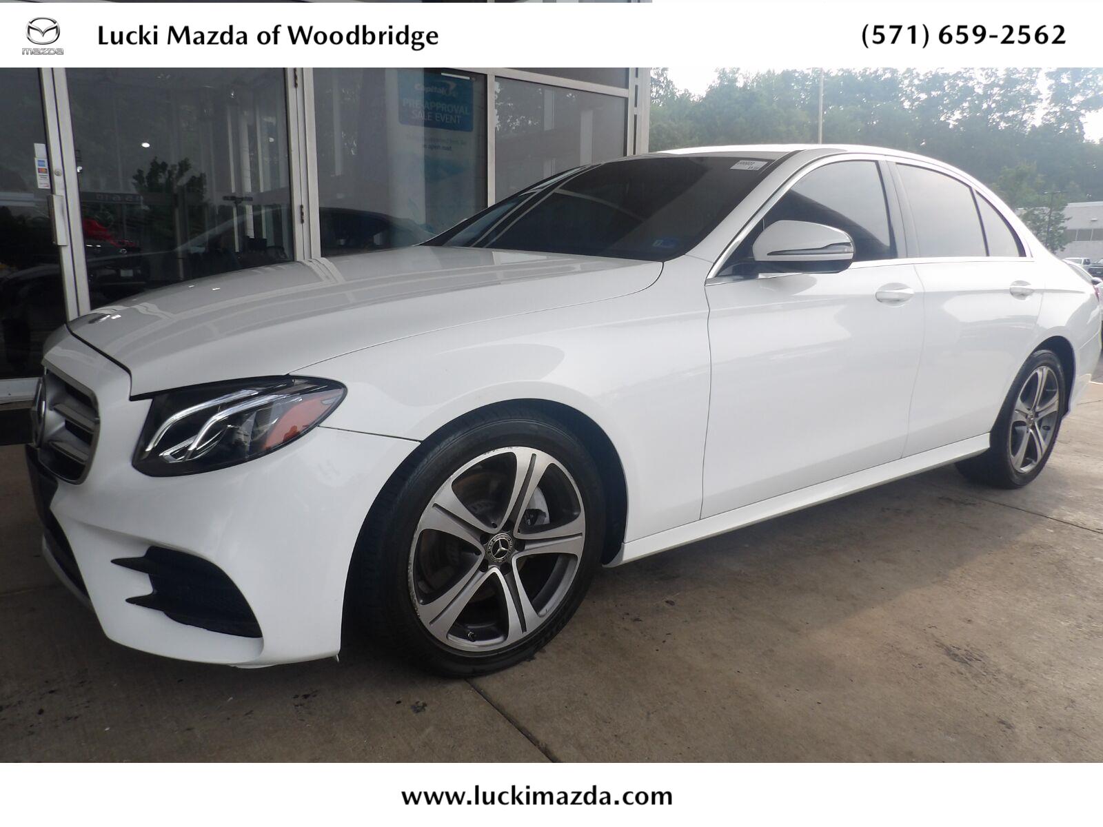 Polar White 2019 Mercedes-Benz E-Class Sedan Rear-Wheel Drive Automatic
