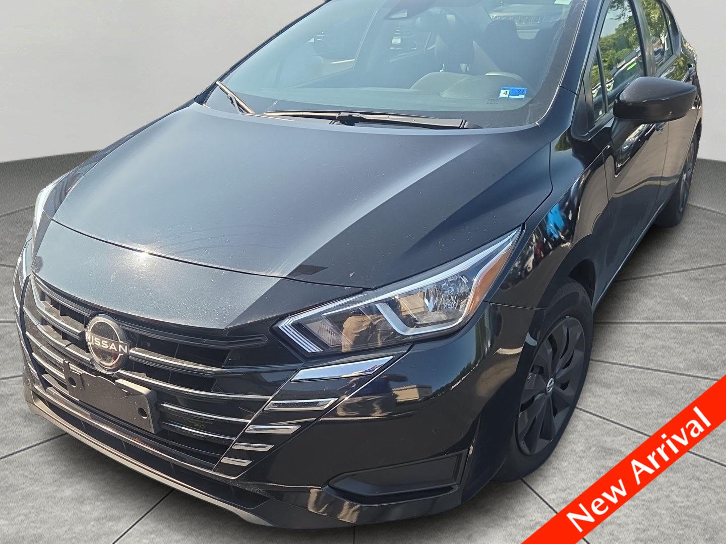 Super Black 2023 Nissan Versa Sedan Front-Wheel Drive Continuously Variable Transmission