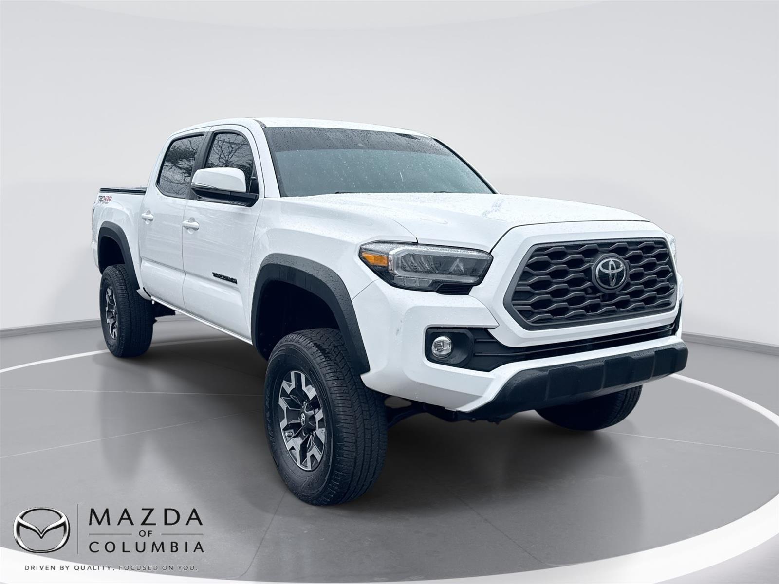 Super White 2021 Toyota Tacoma TRD Off Road Double Cab 4WD Pickup Truck Four-Wheel Drive 6-Speed Automatic