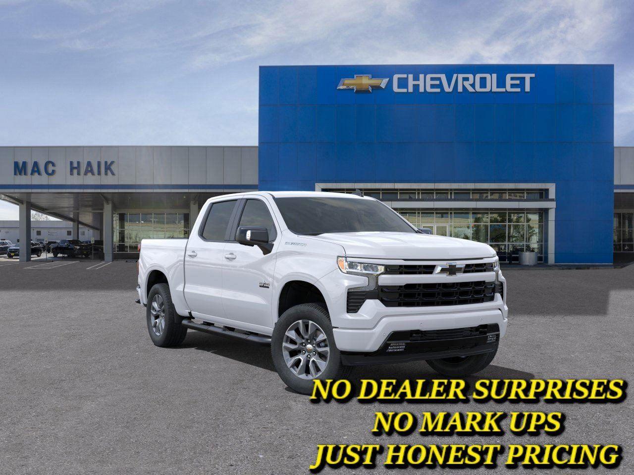 Summit White 2025 Chevrolet Silverado 1500 RST Crew Cab RWD Pickup Truck 4X2 Automatic