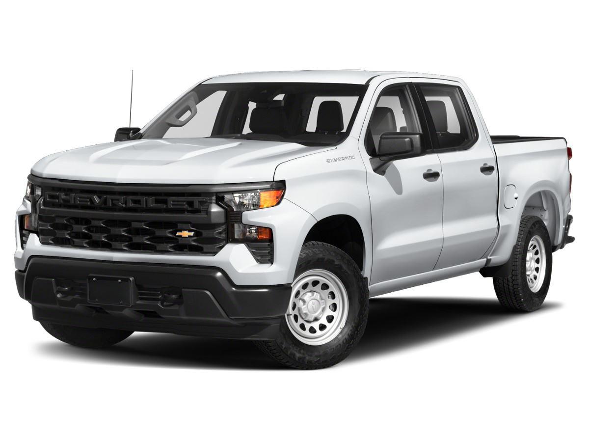 Slate Gray Metallic 2024 Chevrolet Silverado 1500 Custom Trail Boss Crew Cab 4WD Pickup Truck Four-Wheel Drive 8-Speed Automatic