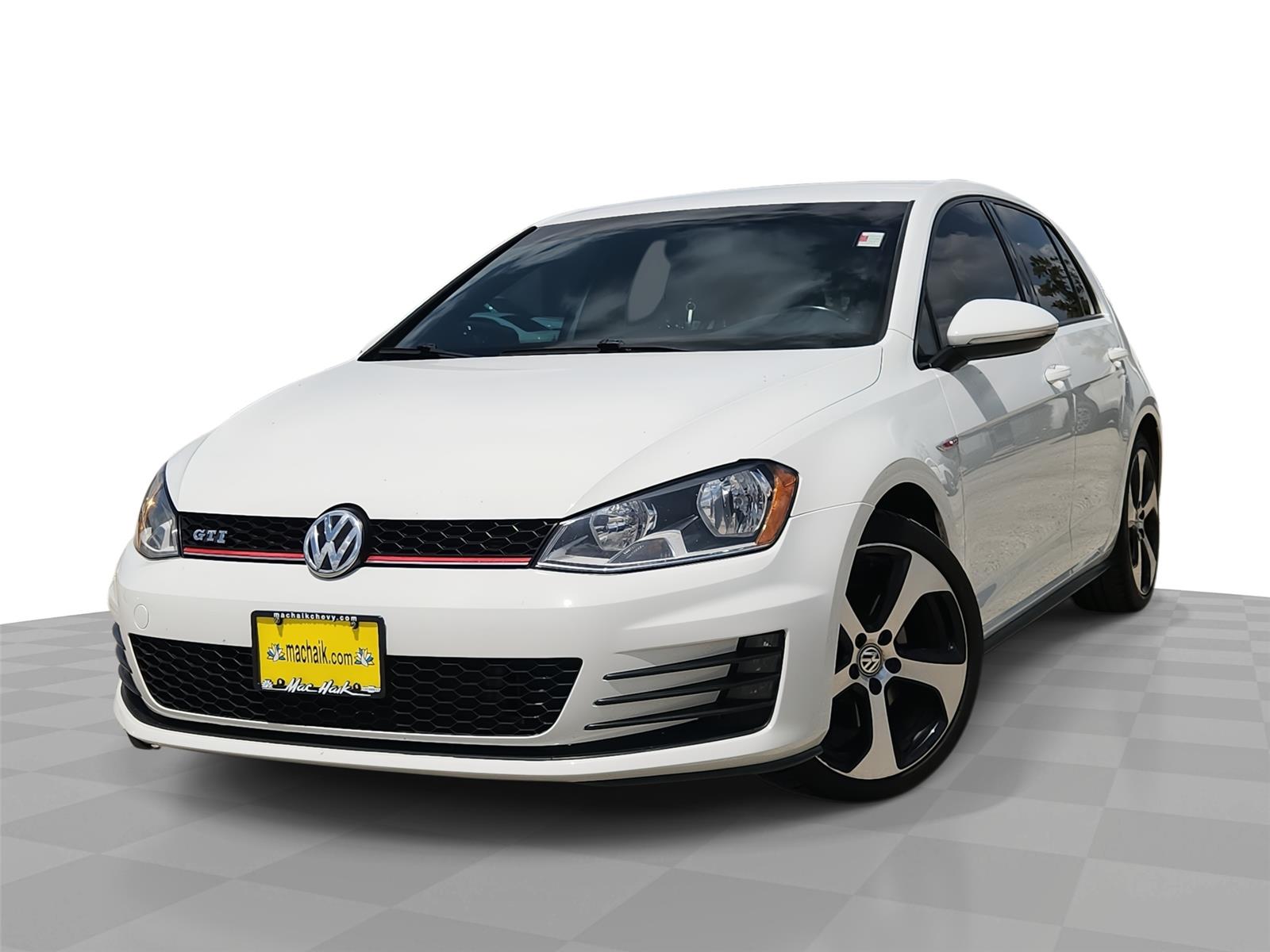White 2017 Volkswagen Golf GTI Hatchback Front-Wheel Drive
