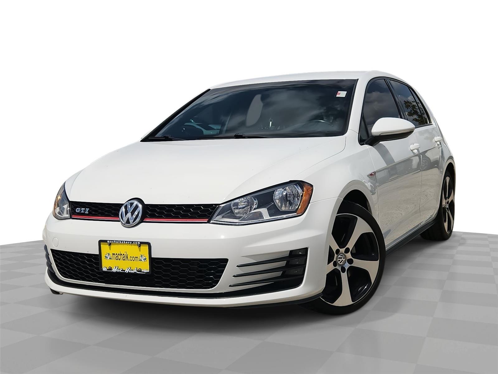 White 2017 Volkswagen Golf GTI Hatchback Front-Wheel Drive