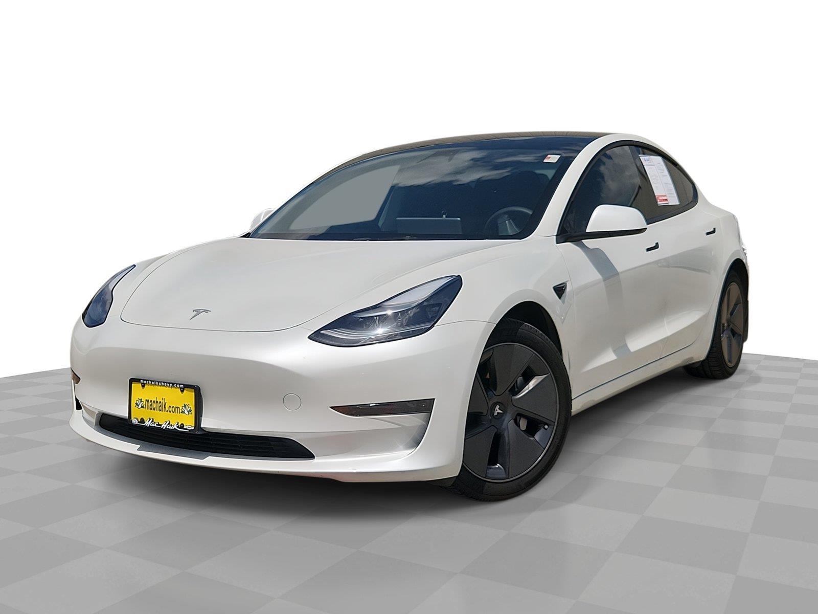Pearl White Multi-Coat 2023 Tesla Model 3 Sedan Rear-Wheel Drive Automatic