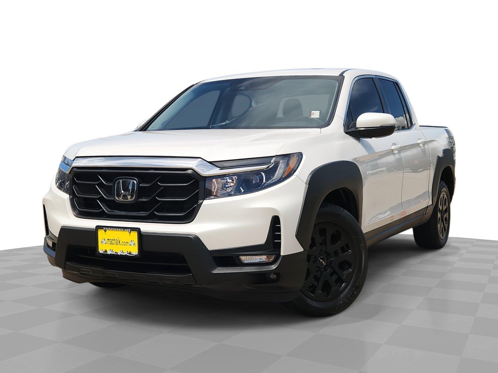 Platinum White Pearl 2023 Honda Ridgeline Pickup Truck All-Wheel Drive 9-Speed Automatic