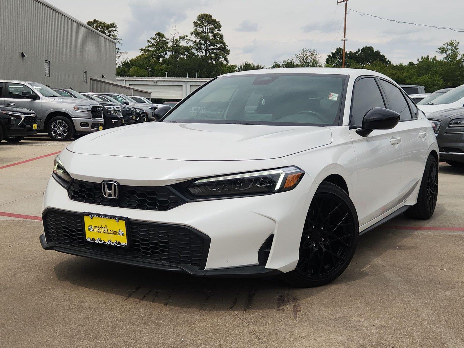 Platinum White Pearl 2025 Honda Civic Hatchback Hatchback Front-Wheel Drive Continuously Variable Transmission