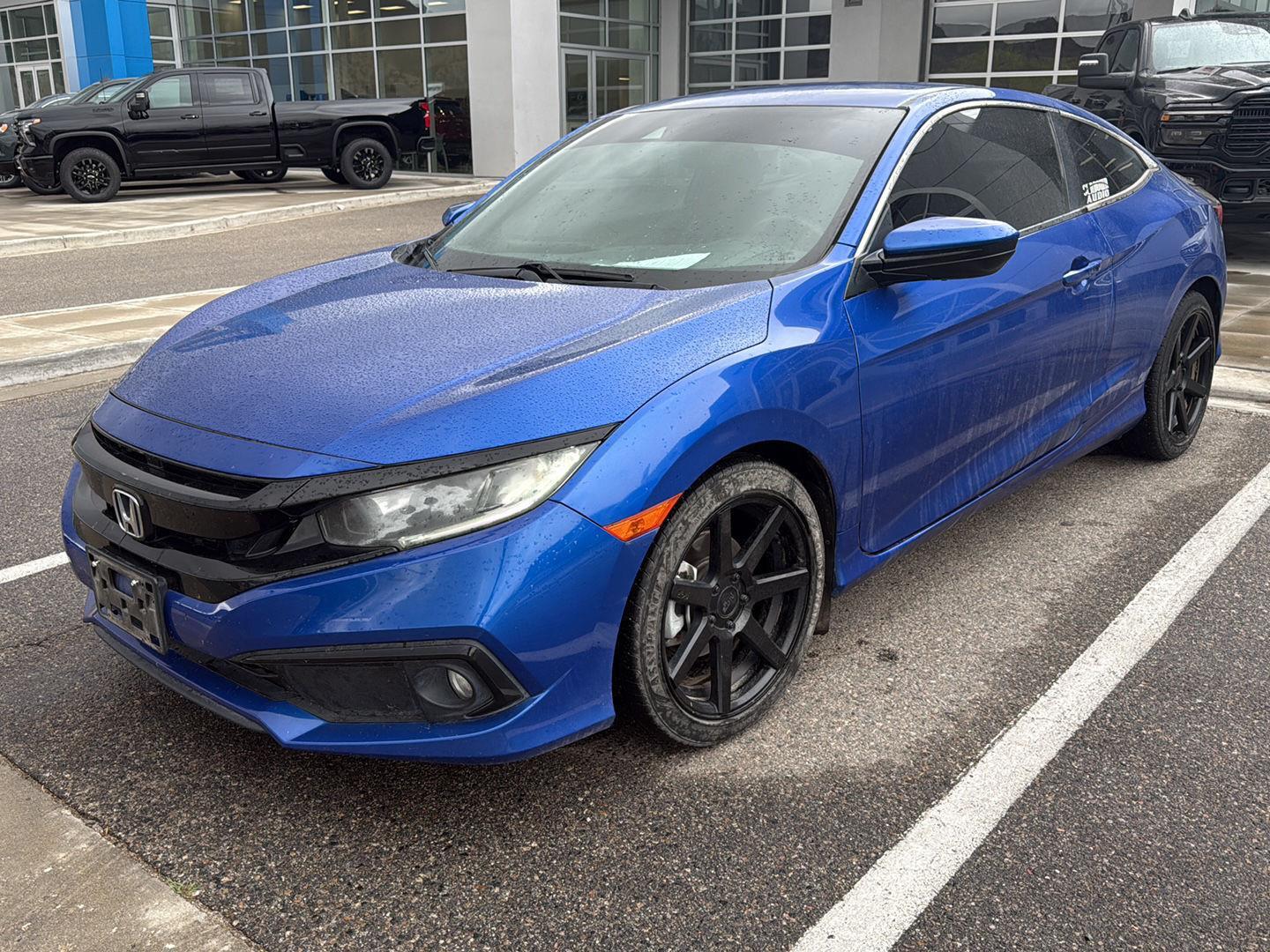 Aegean Blue Metallic 2019 Honda Civic Coupe Sport FWD Coupe Front-Wheel Drive