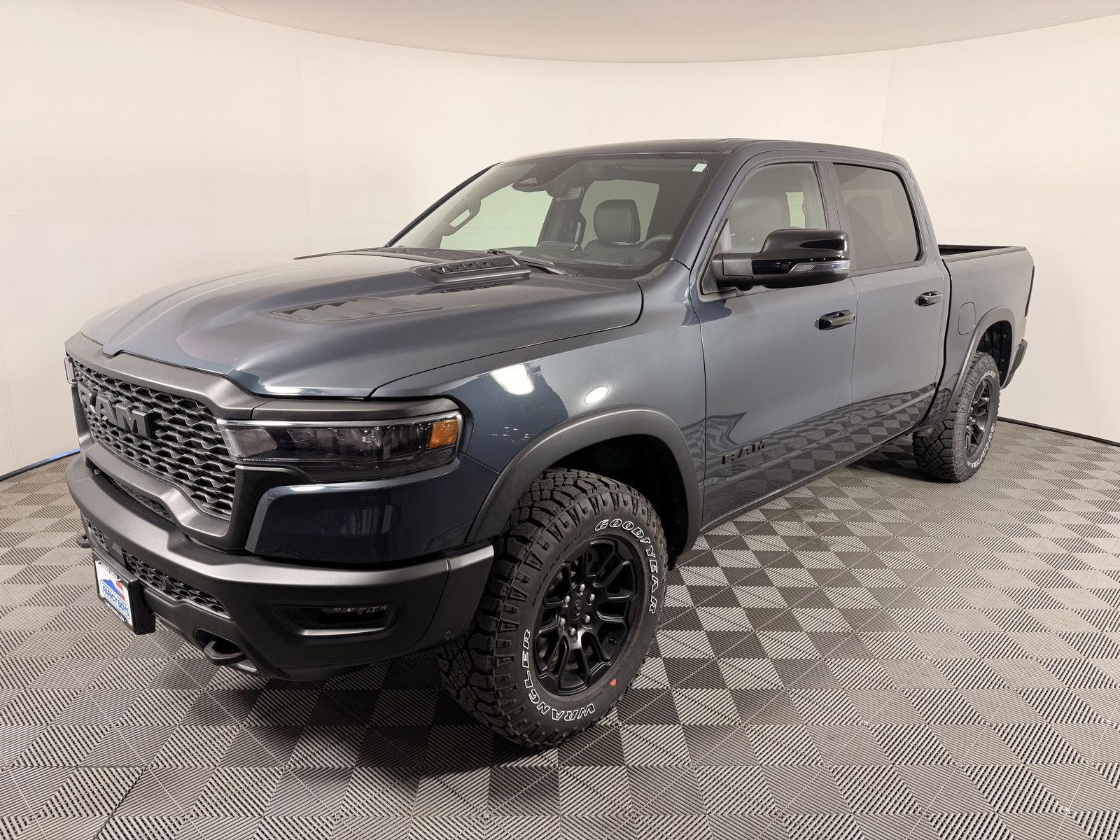 Forged Blue Metallic 2025 RAM 1500 Rebel Crew Cab 4WD Pickup Truck Four-Wheel Drive 8-Speed Automatic