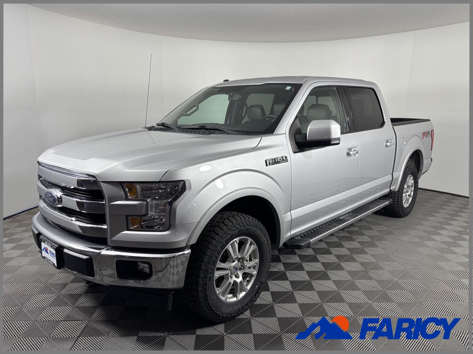 Ingot Silver 2017 Ford F-150 Lariat SuperCrew 4WD Pickup Truck Four-Wheel Drive 6-Speed Automatic