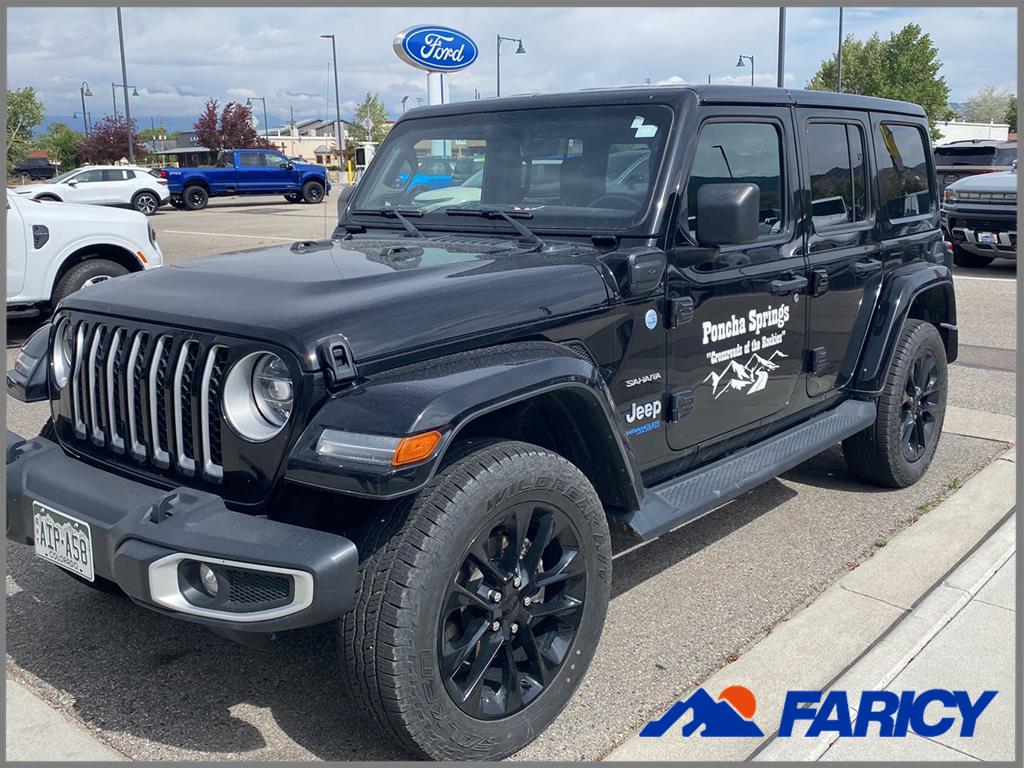 Black Clearcoat 2021 Jeep Wrangler 4xe Sahara 4WD SUV / Crossover Four-Wheel Drive 8-Speed Automatic