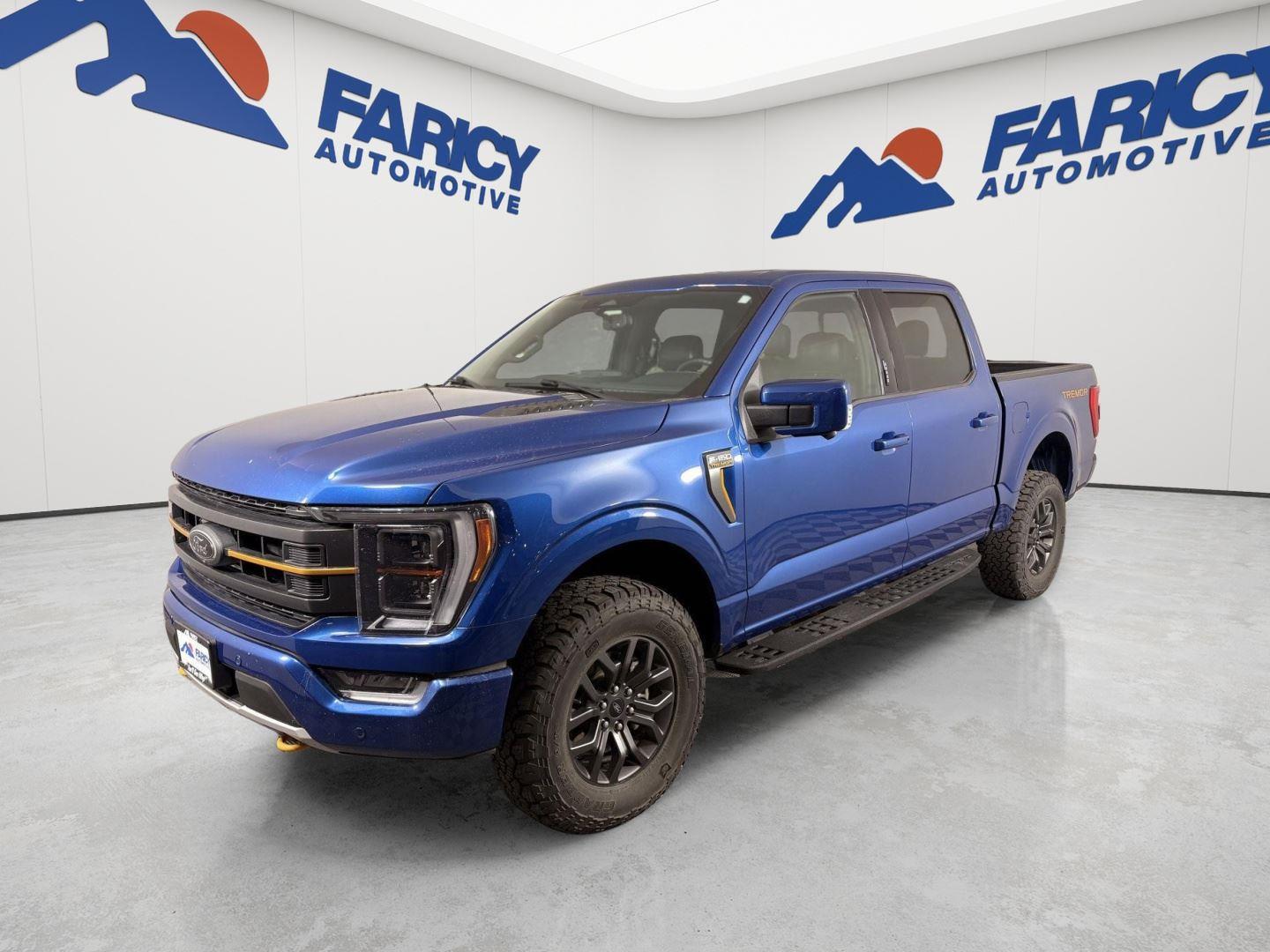 Atlas Blue 2022 Ford F-150 Pickup Truck Four-Wheel Drive Automatic