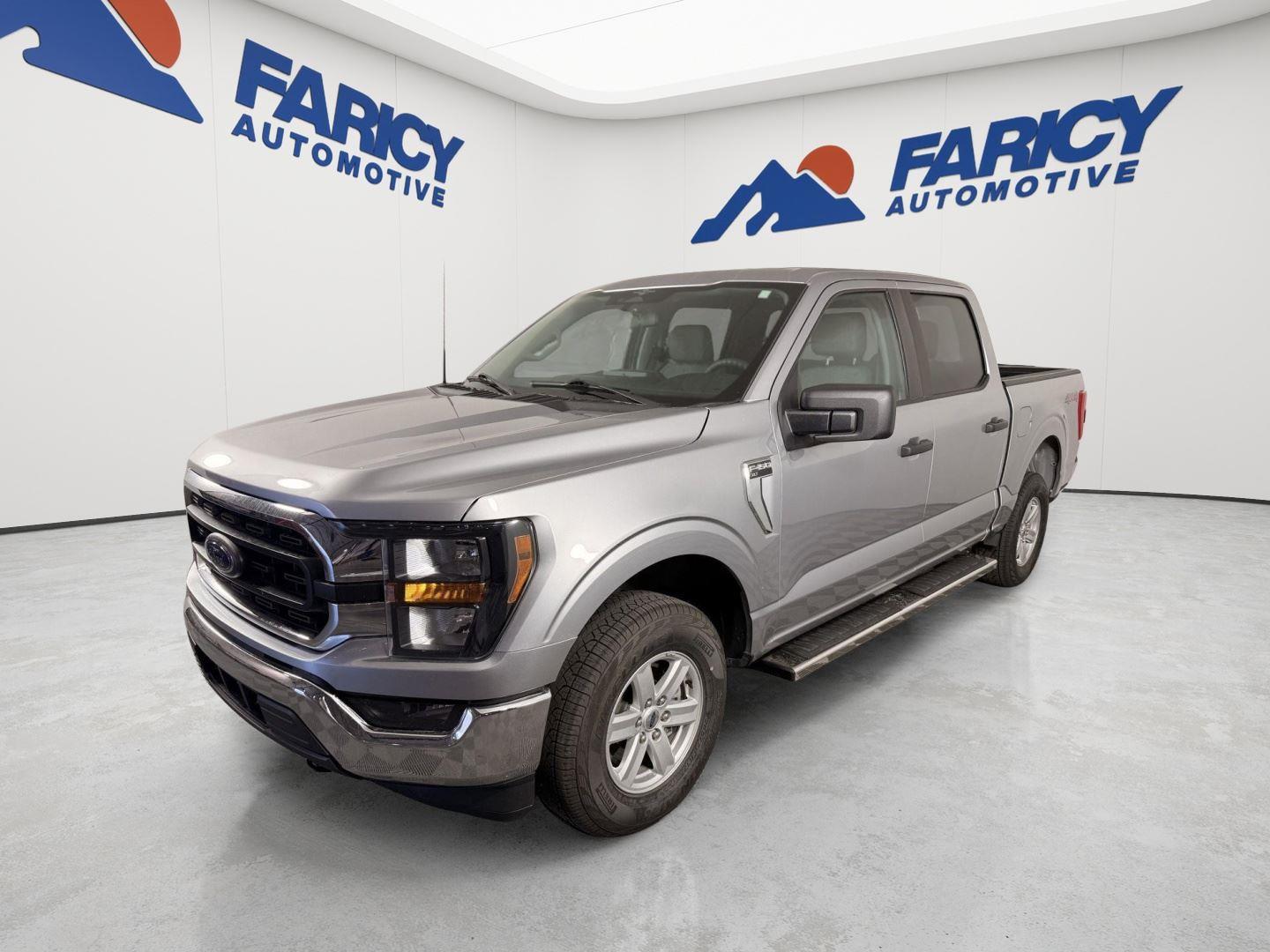 Iconic Silver 2023 Ford F-150 Pickup Truck Four-Wheel Drive Automatic