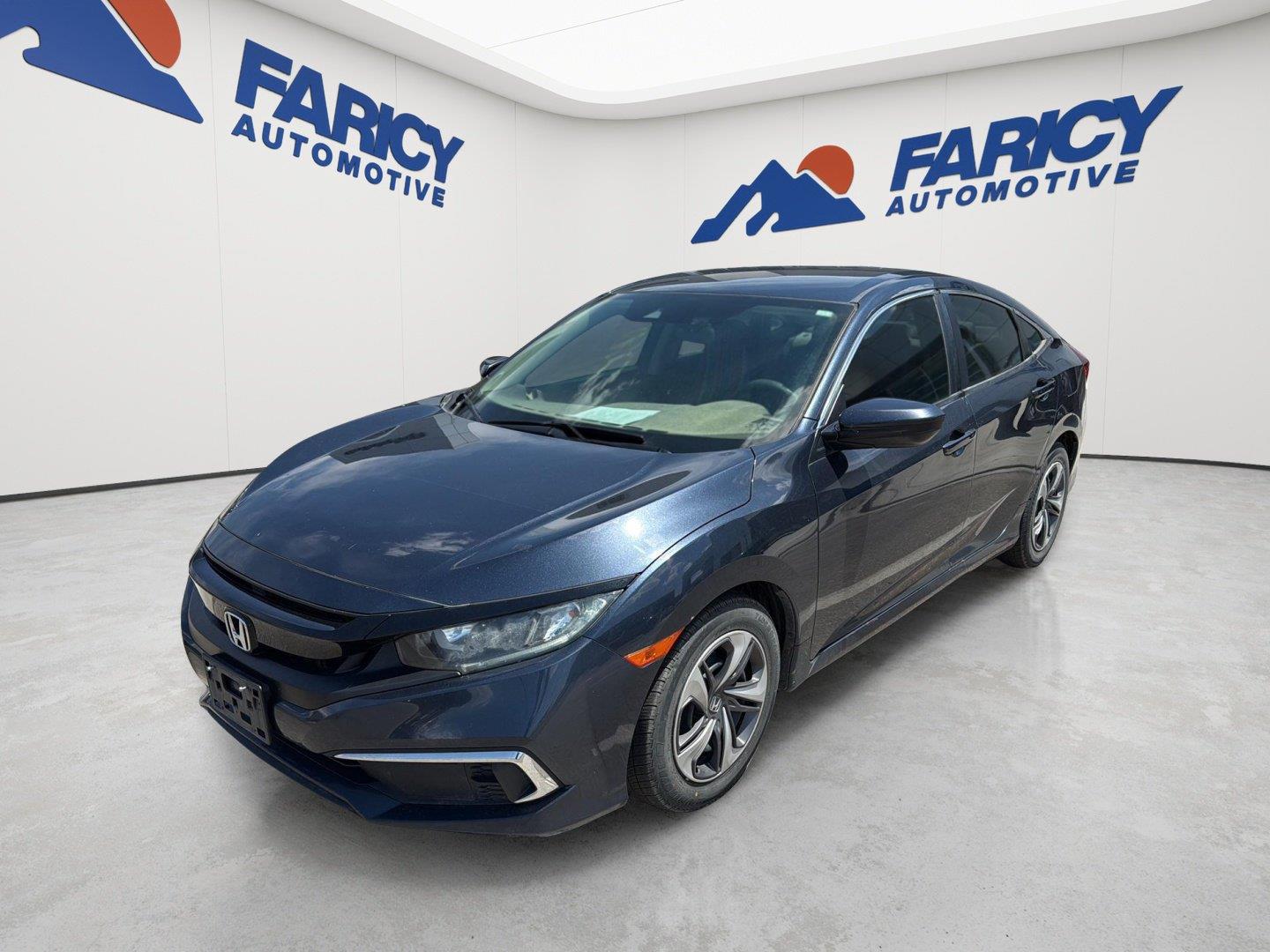 Cosmic Blue Metallic 2019 Honda Civic Sedan Front-Wheel Drive Continuously Variable Transmission