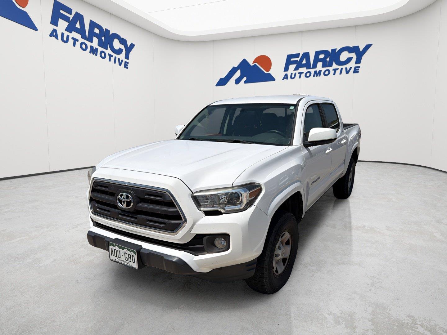Super White 2016 Toyota Tacoma Pickup Truck Four-Wheel Drive Automatic