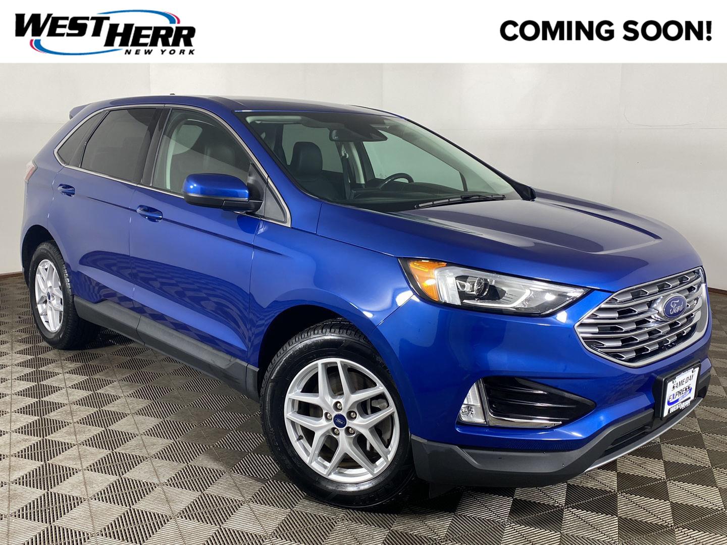 Blue Metallic 2021 Ford Edge SUV / Crossover All-Wheel Drive 8-Speed Automatic