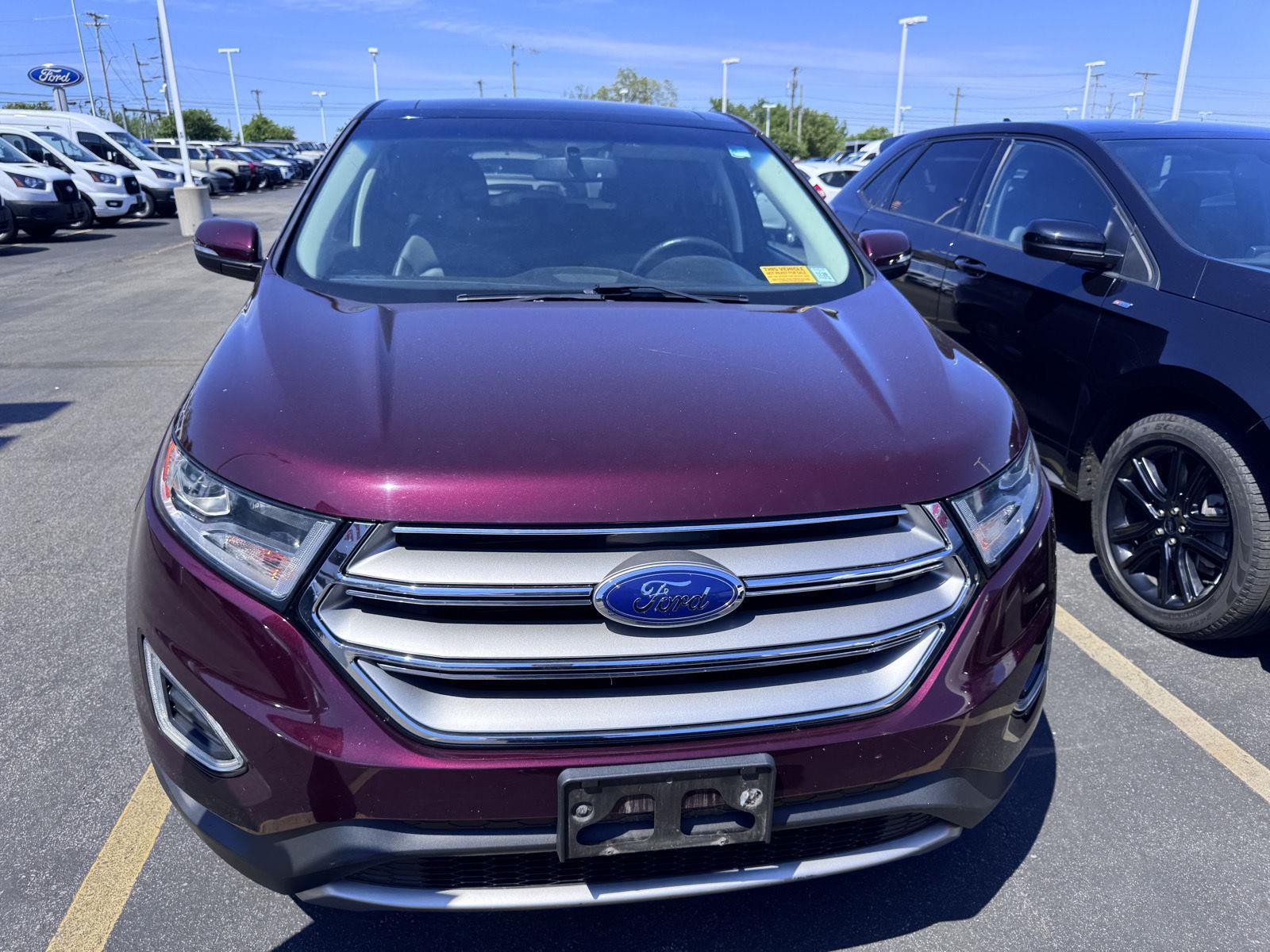 Used 2017 Burgundy Velvet Metallic Tinted Clearcoat Ford SEL image 2