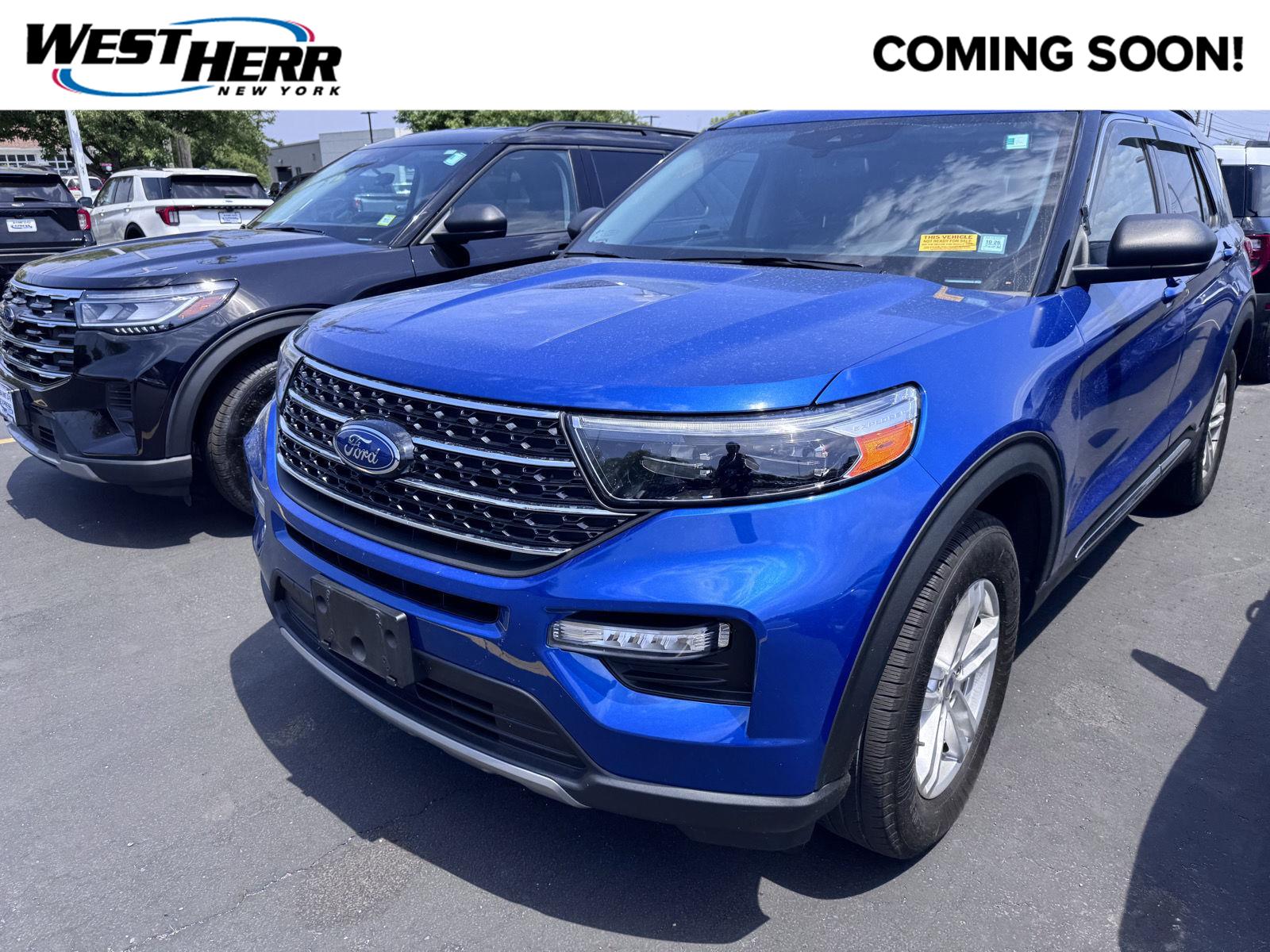Atlas Blue 2021 Ford Explorer SUV / Crossover All-Wheel Drive Automatic
