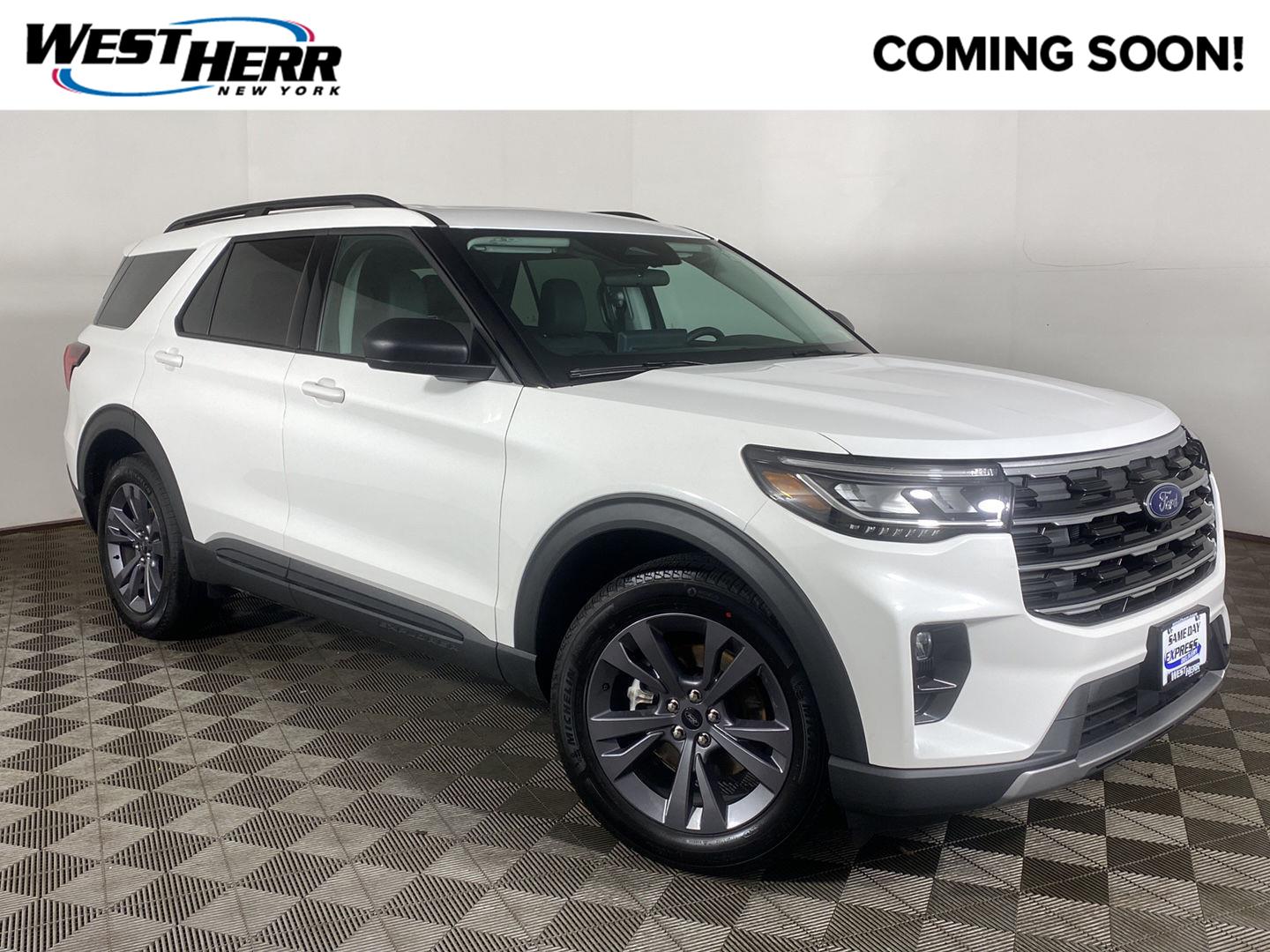 Star White Metallic Tri-Coat 2026 Ford Explorer SUV / Crossover All-Wheel Drive Automatic