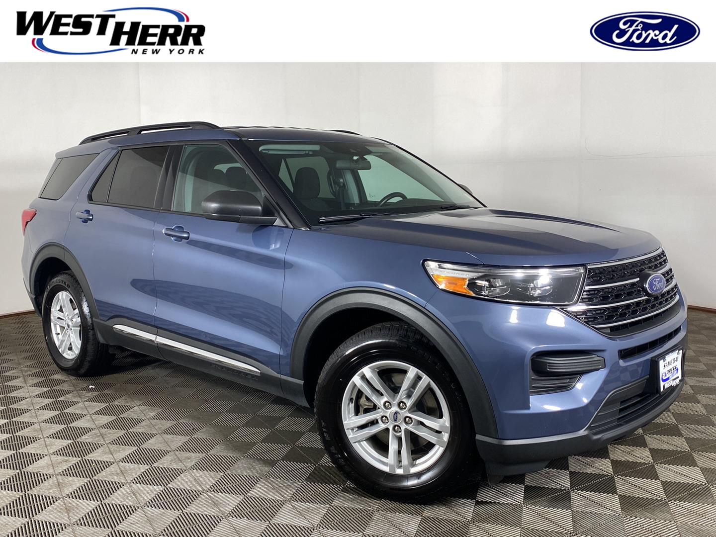Infinite Blue Metallic Tinted Clearcoat 2021 Ford Explorer SUV / Crossover All-Wheel Drive Automatic