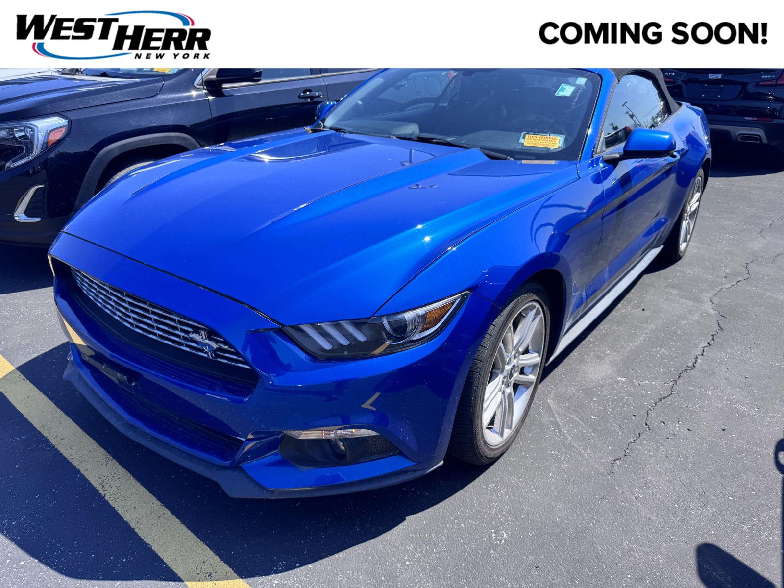 Lightning Blue 2017 Ford Mustang Convertible Rear-Wheel Drive 6-Speed Automatic