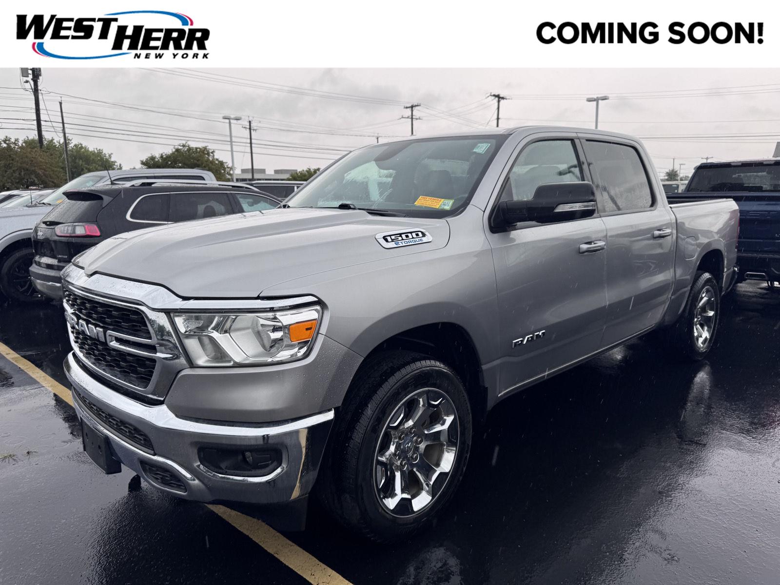 Billet Silver Metallic Clearcoat 2022 RAM 1500 Pickup Truck Four-Wheel Drive 8-Speed Automatic