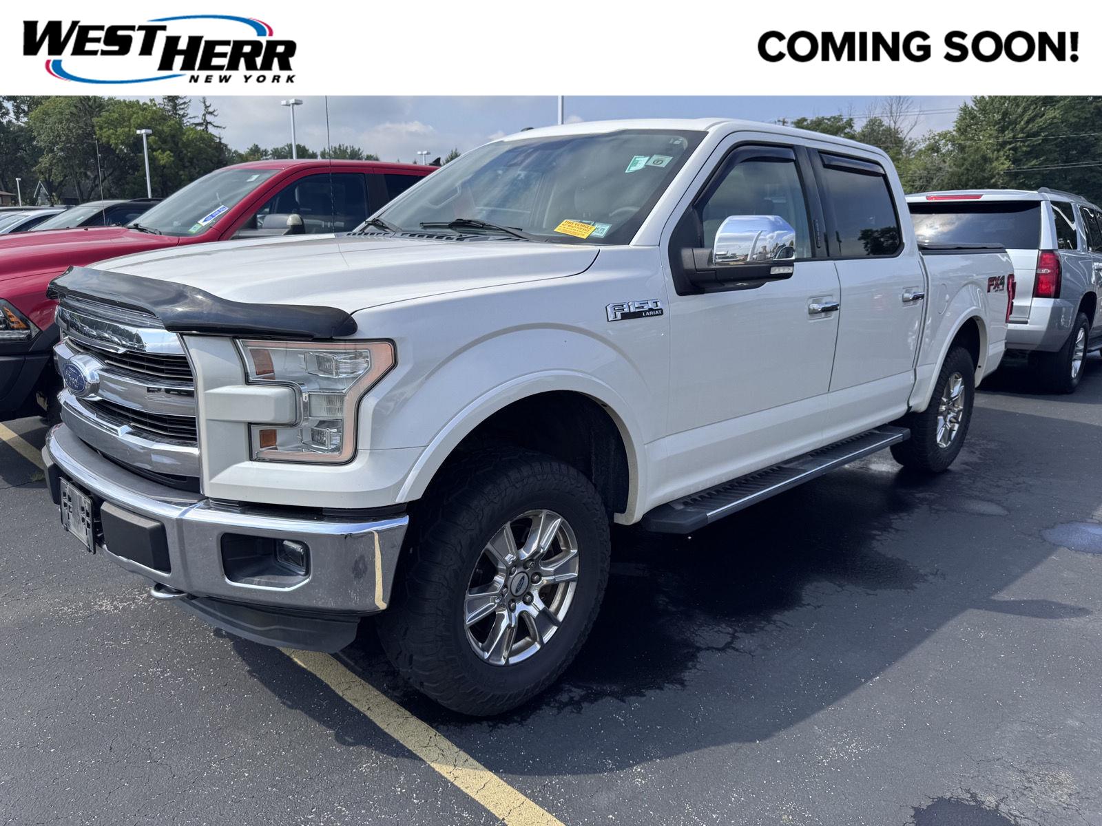 White Platinum Metallic Tri-Coat 2015 Ford F-150 Pickup Truck Four-Wheel Drive 6-Speed Automatic