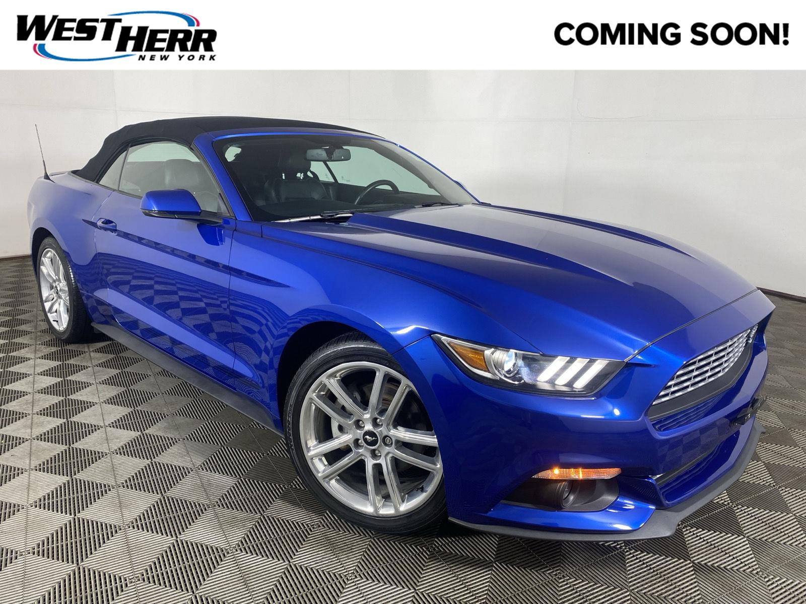 Lightning Blue 2017 Ford Mustang Convertible Rear-Wheel Drive 6-Speed Automatic
