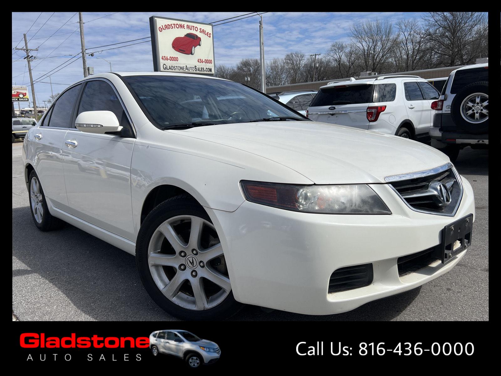 Premium White Pearl 2004 Acura TSX Sedan FWD with Navigation Sedan Front-Wheel Drive Automatic